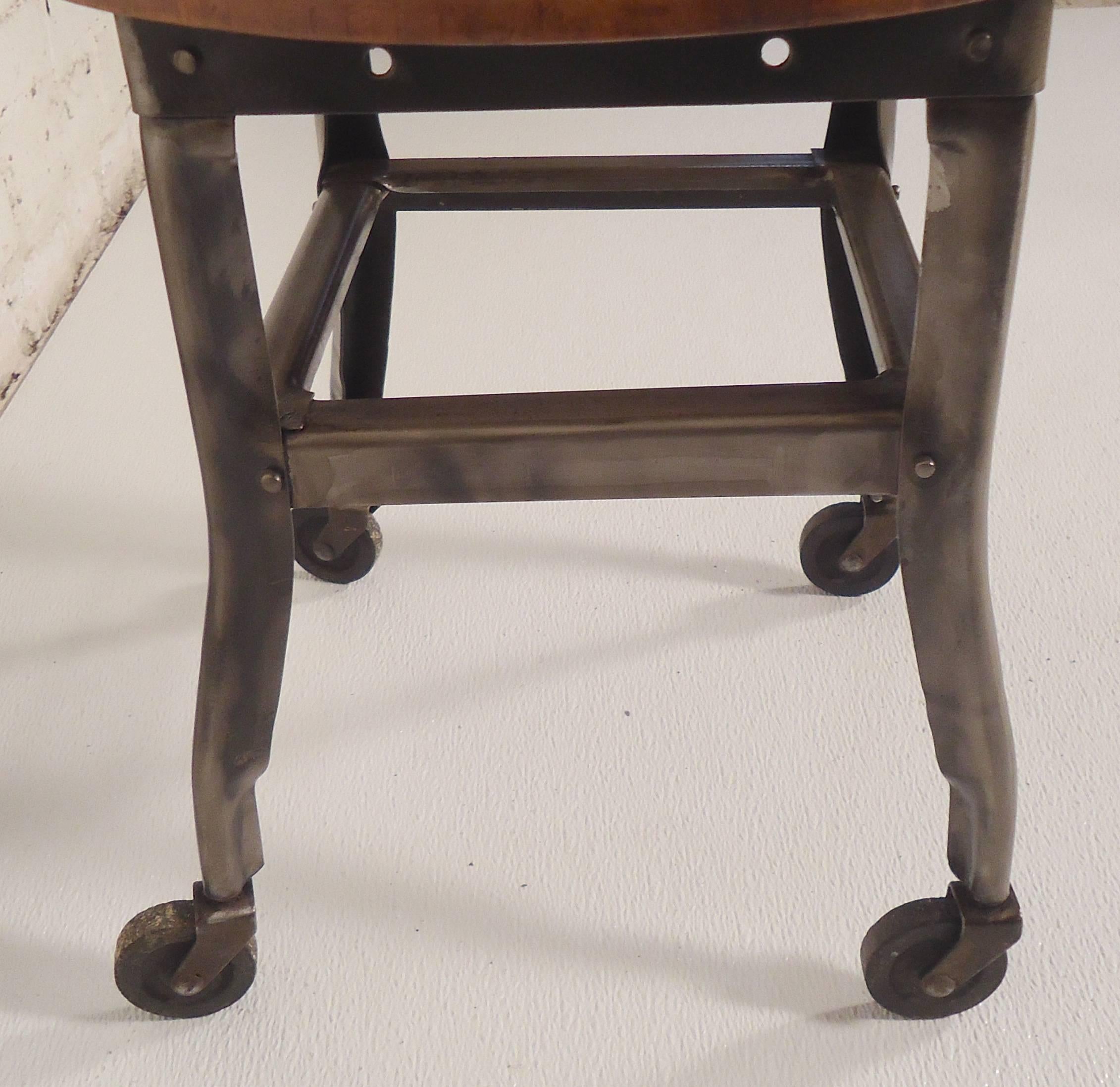 Mid-20th Century Small Industrial Stool For Sale