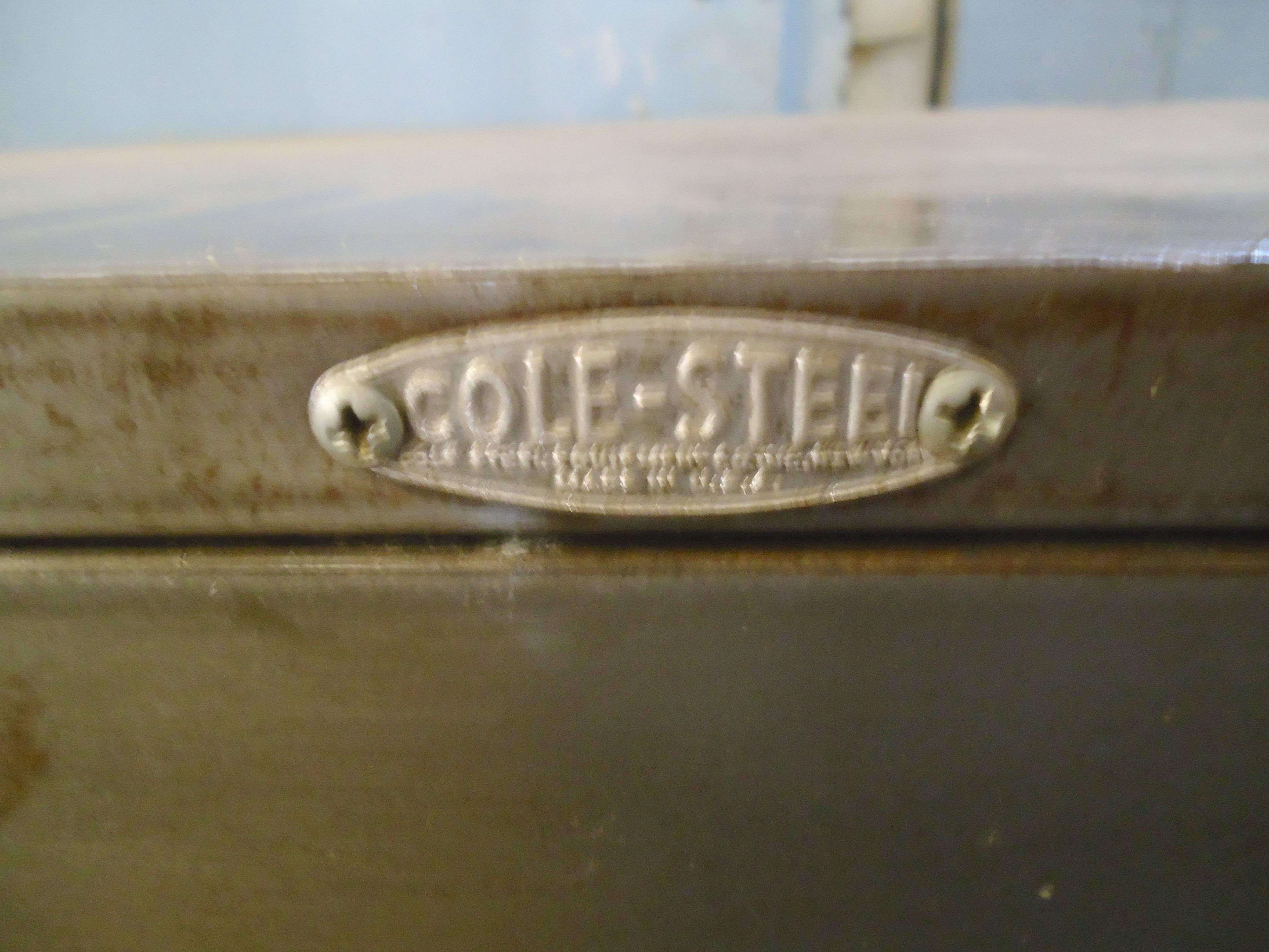 Mid-20th Century Industrial Flat File Cabinet on Casters