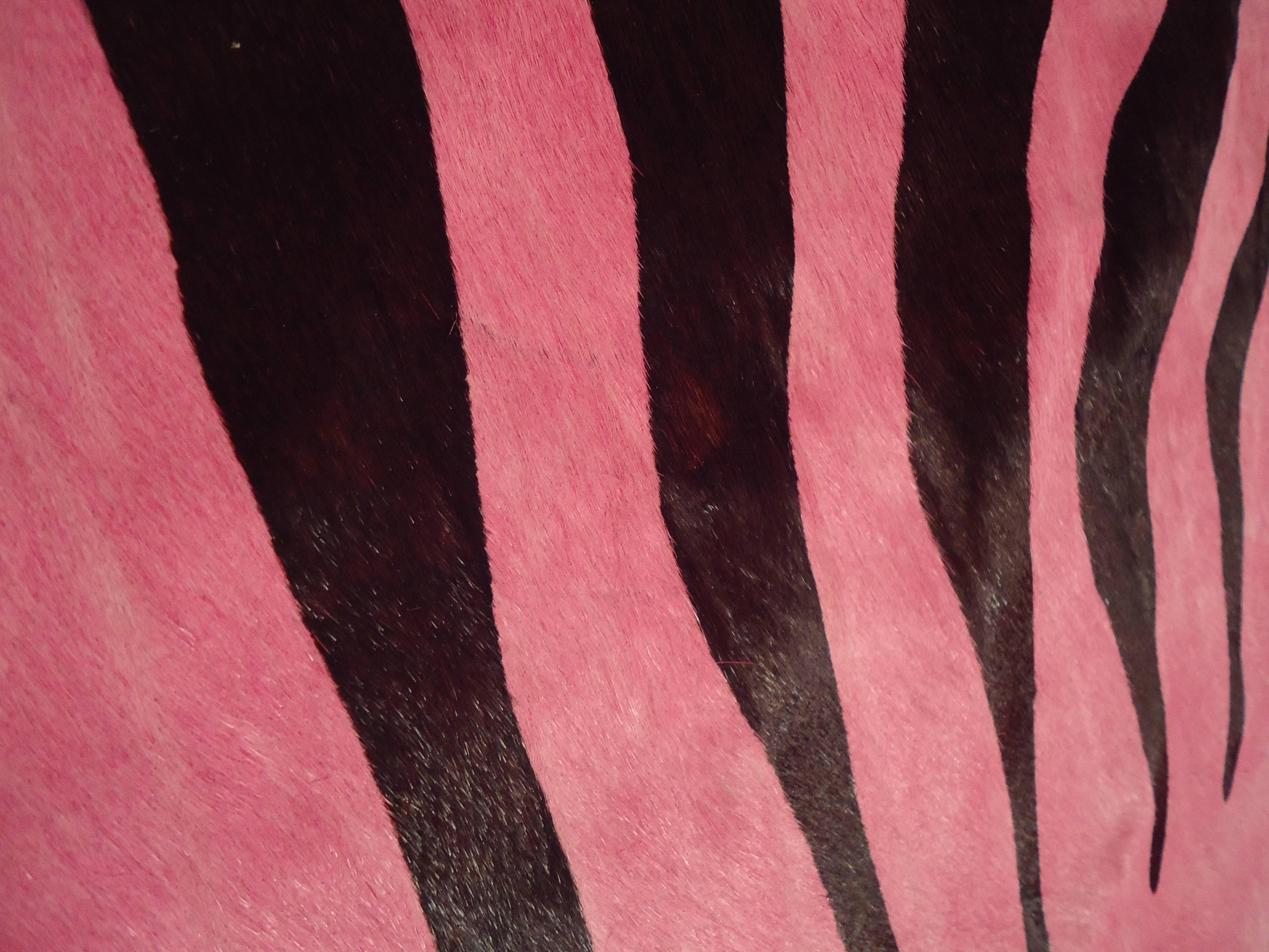 Vibrant Pink Zebra Rug 1