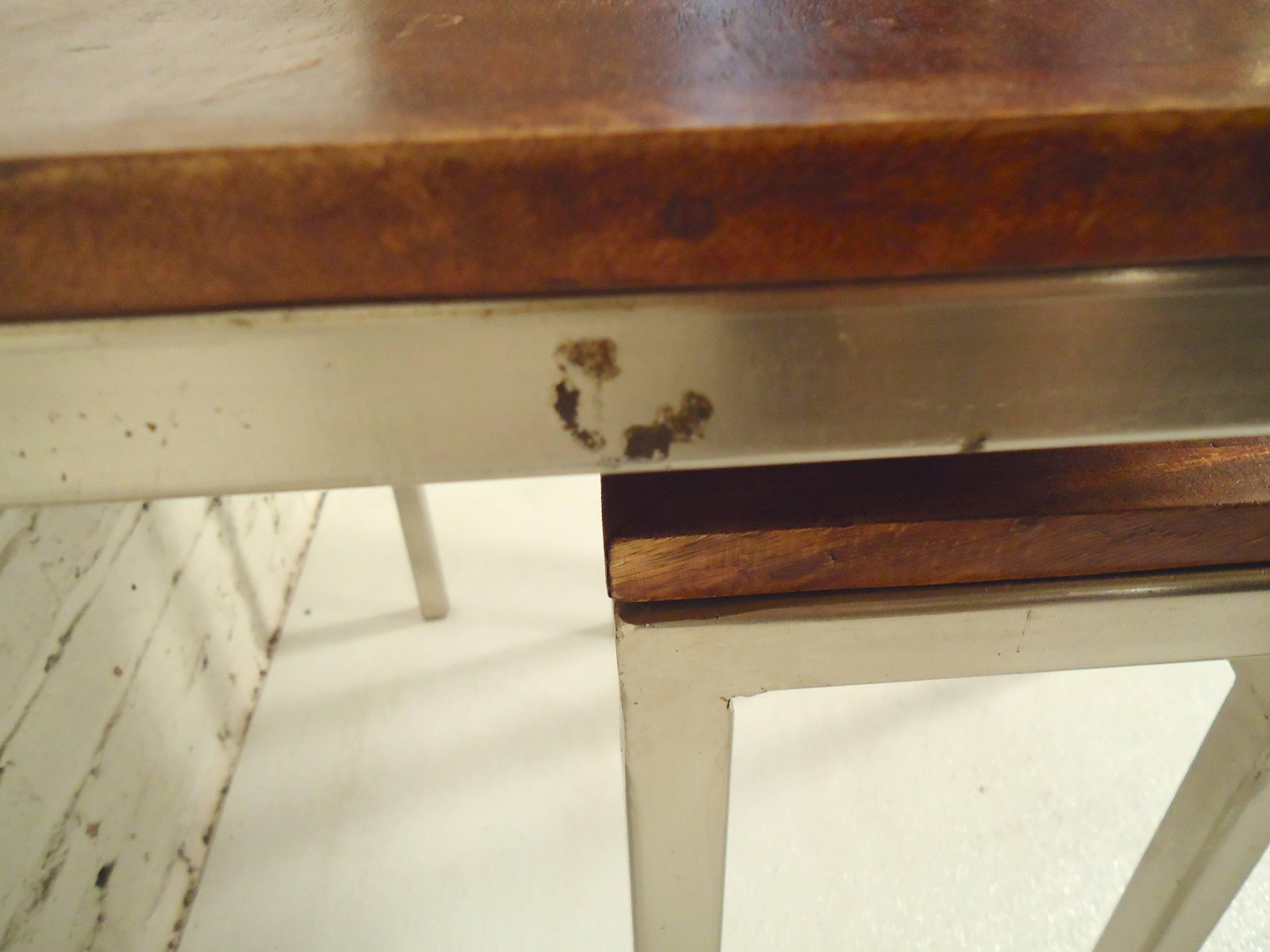 Set of Wood Top Nesting Tables In Good Condition In Brooklyn, NY
