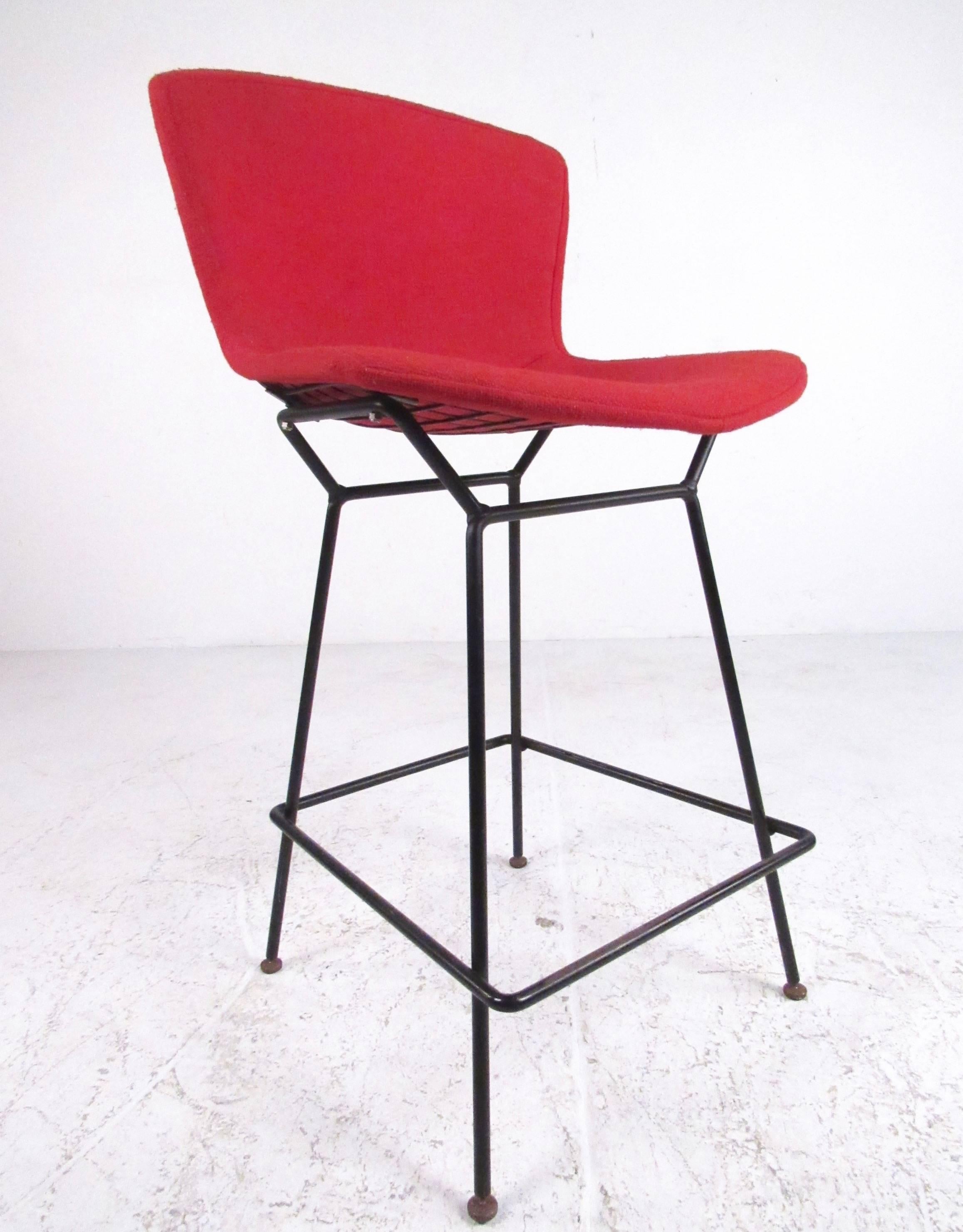 Set of Steel Wire Barstools by Harry Bertoia for Knoll Associates In Good Condition In Brooklyn, NY