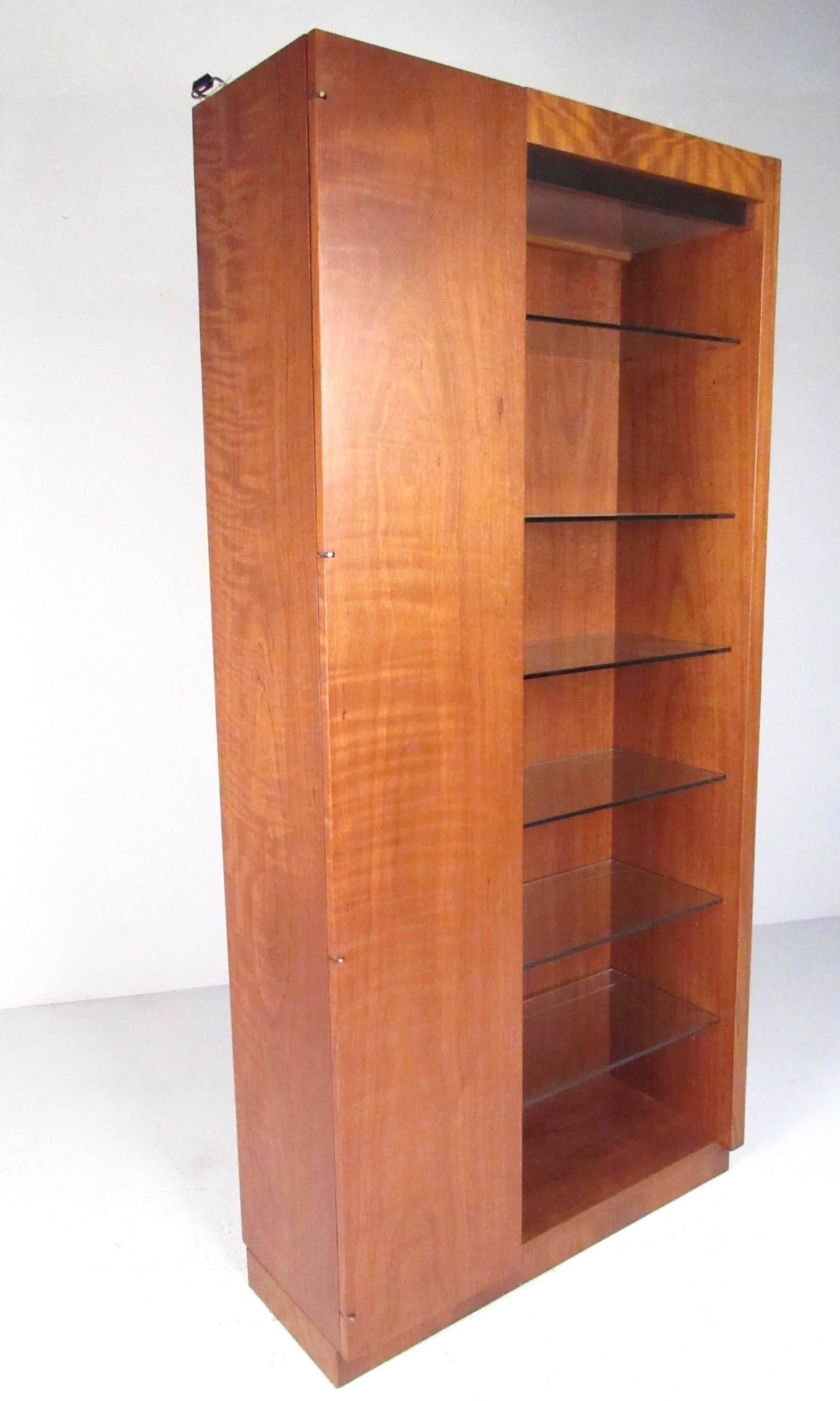 Danish Pair of Scandinavian Modern Teak Display Cabinets
