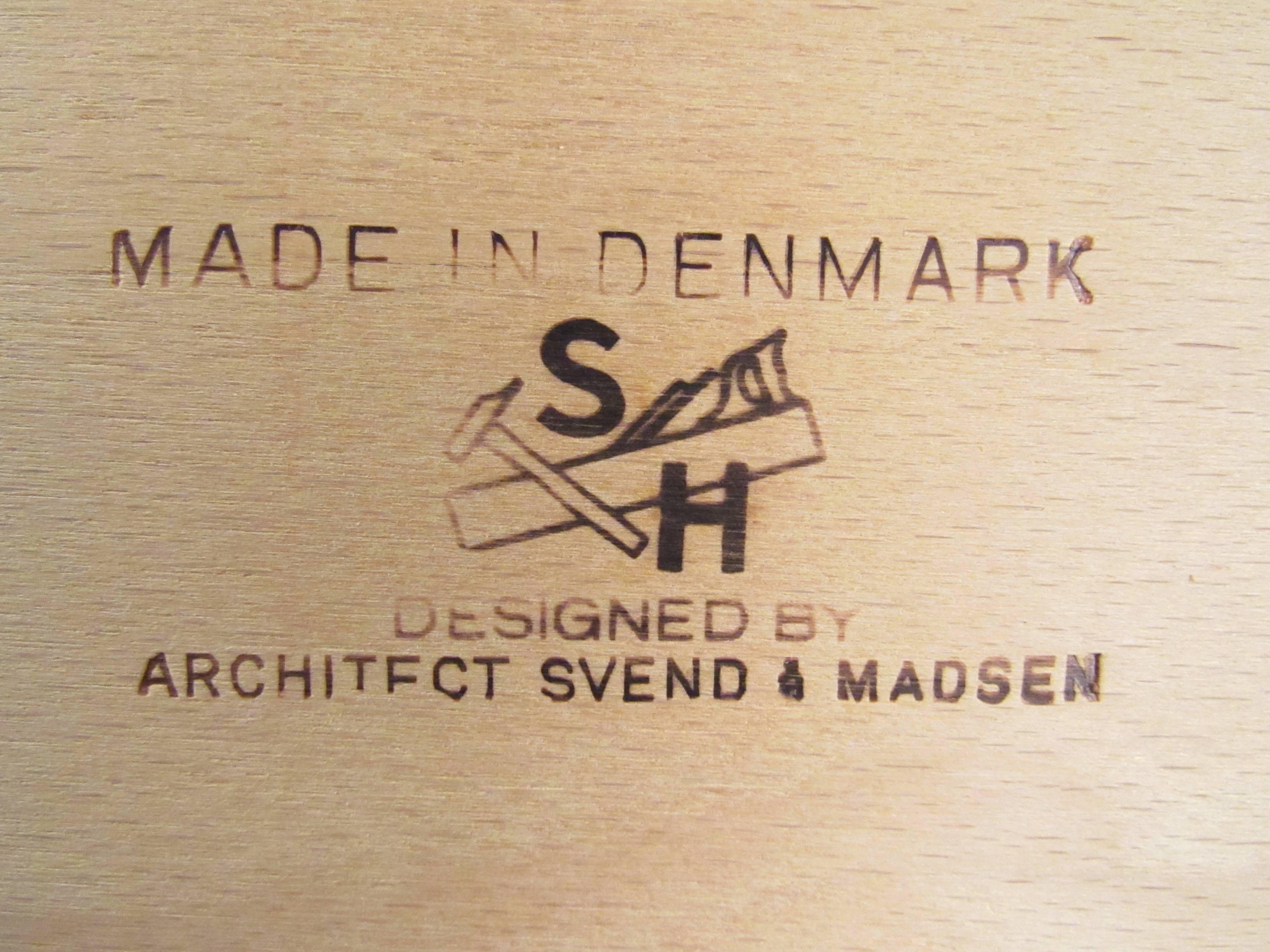 Danish Svend Madsen Model SH 180 Teak Desk, Scandinavian Modern Design