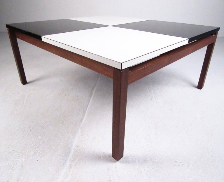 Vintage Modern Black And White Coffee Table By Lewis Butler For Mid Century Modern Vintage Black And White Coffee Table By Lewis Butler For Knoll