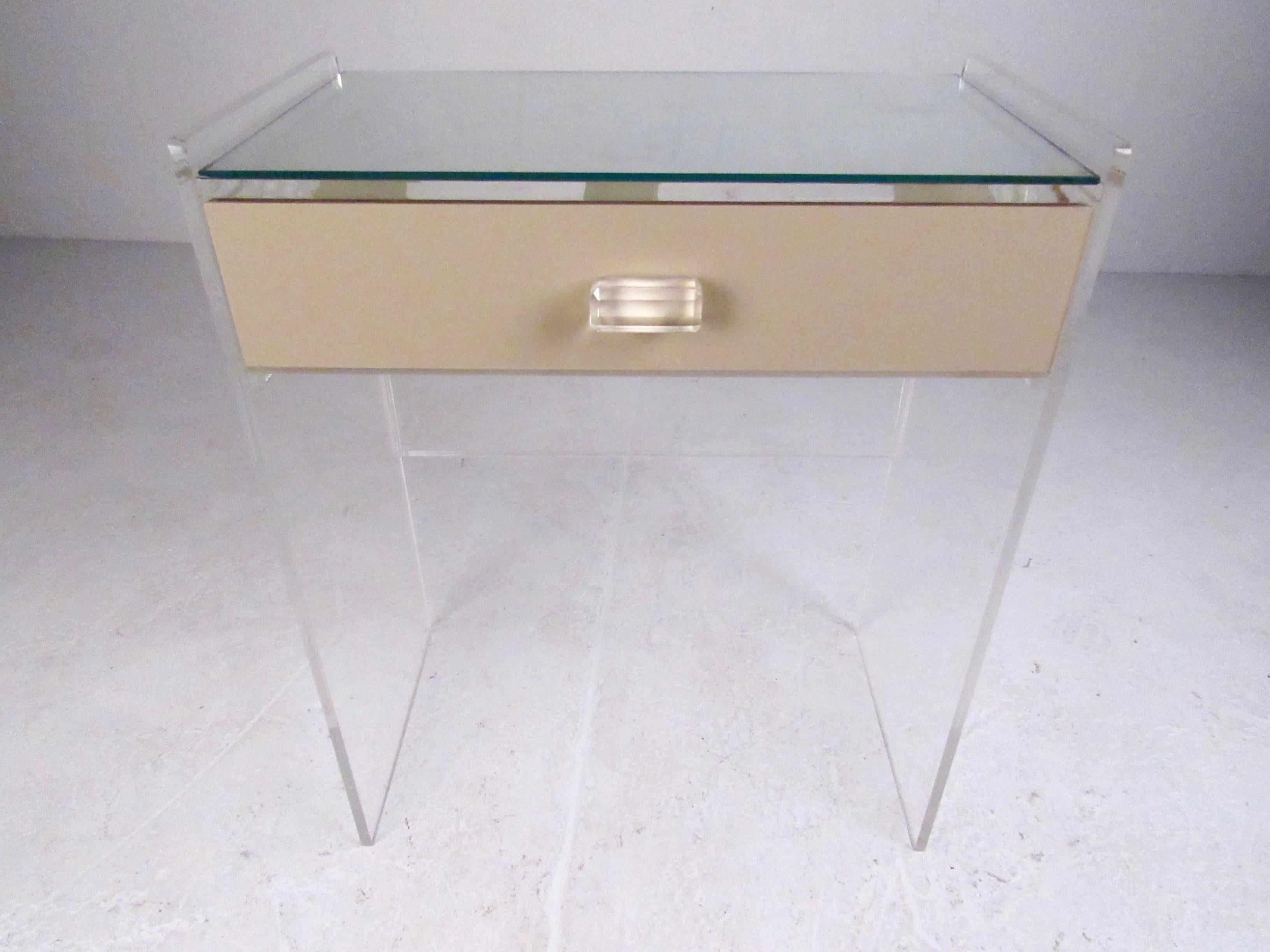 Vintage Modern Vanity Table in the Style of Charles Hollis Jones In Good Condition In Brooklyn, NY