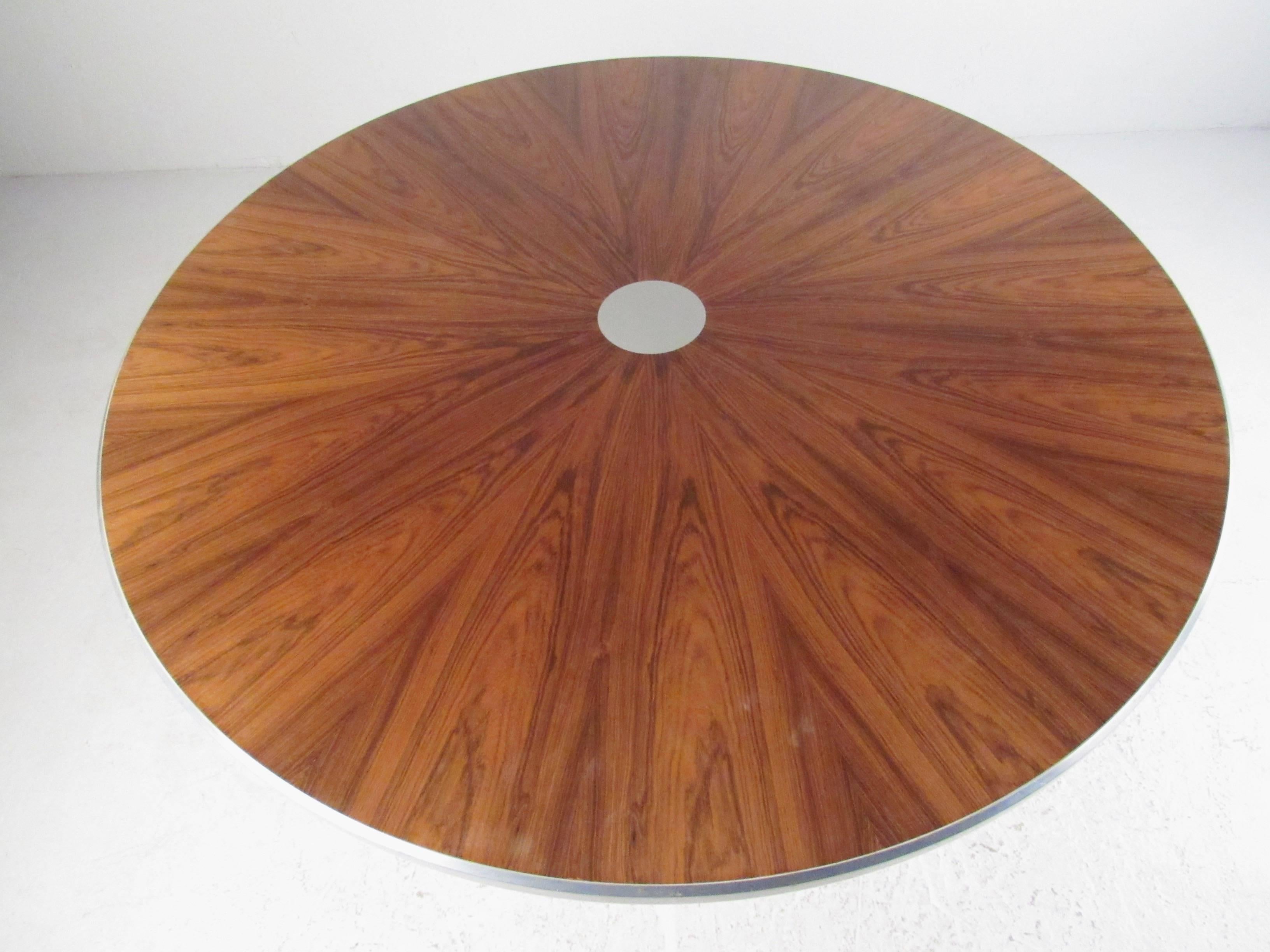 Mesa de comedor de pedestal de mediados de siglo, de Poul Cadovius para France and Son Moderno de mediados de siglo en venta