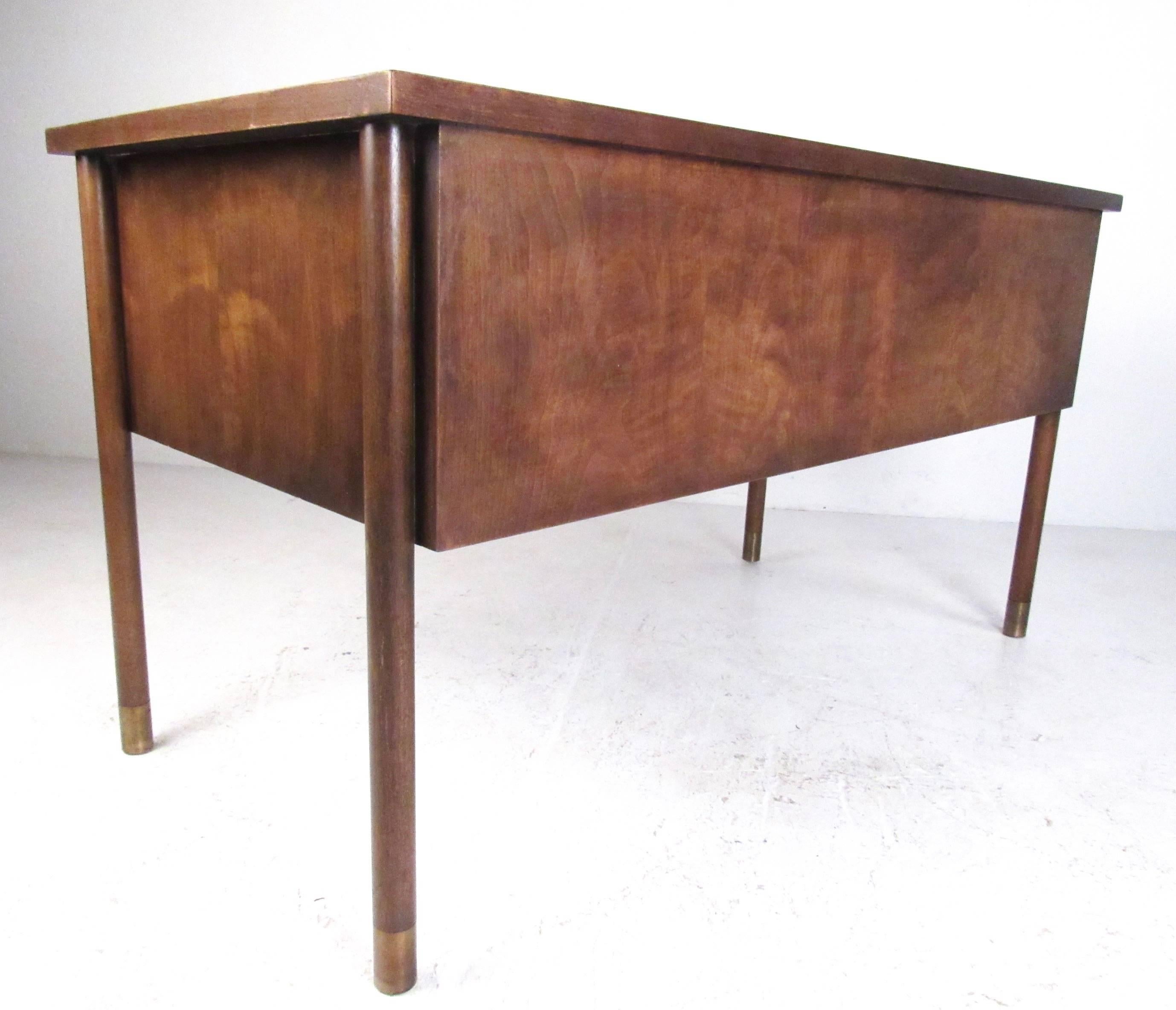 American Vintage Walnut Desk by Bert England for Johnson Brothers
