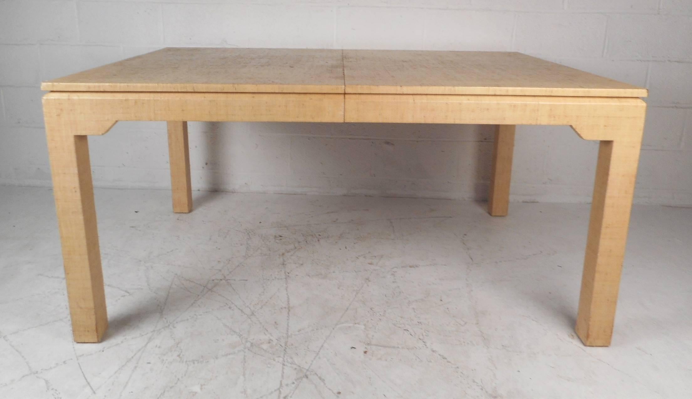 grasscloth dining table