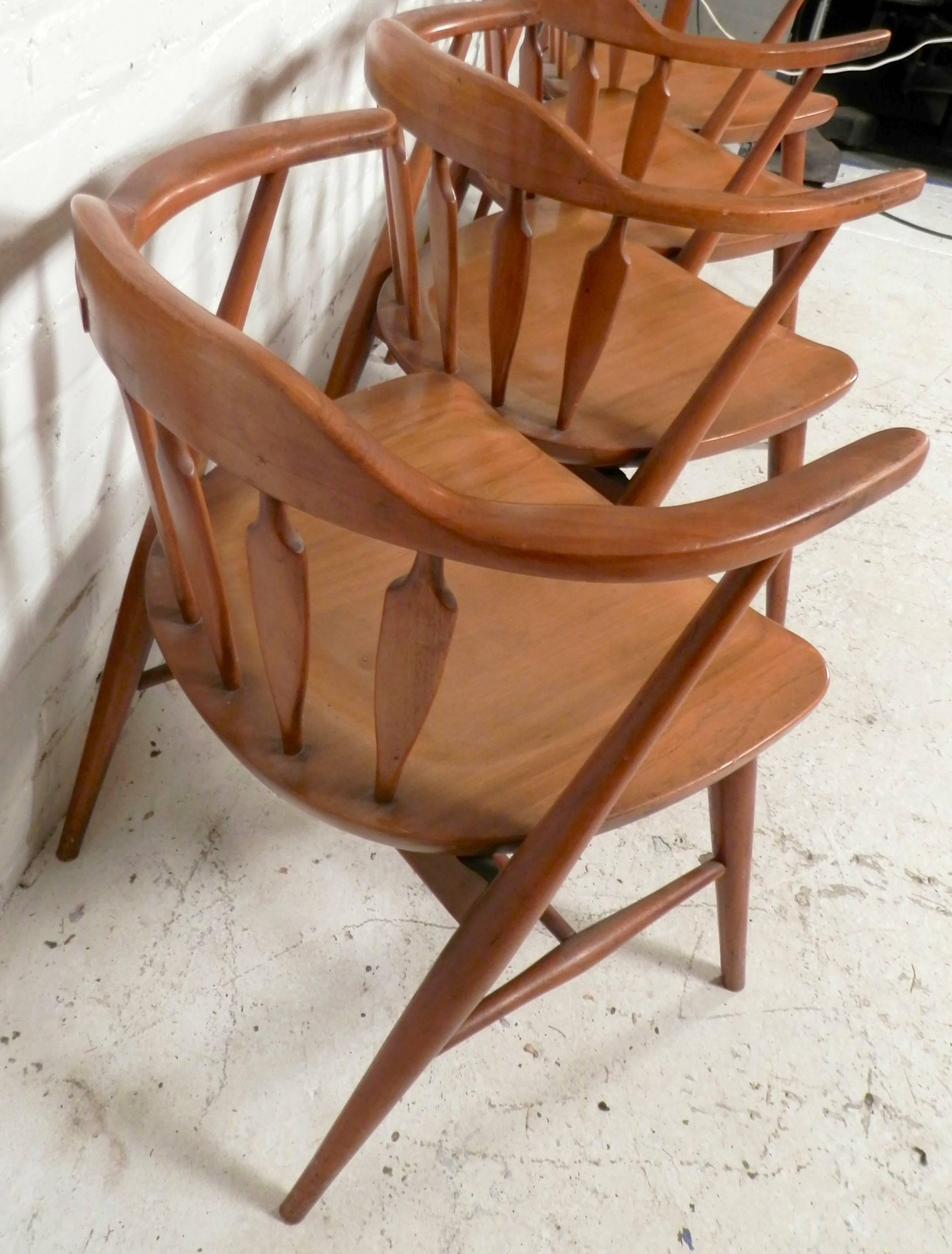 Set of Midcentury Captain's Chairs 2