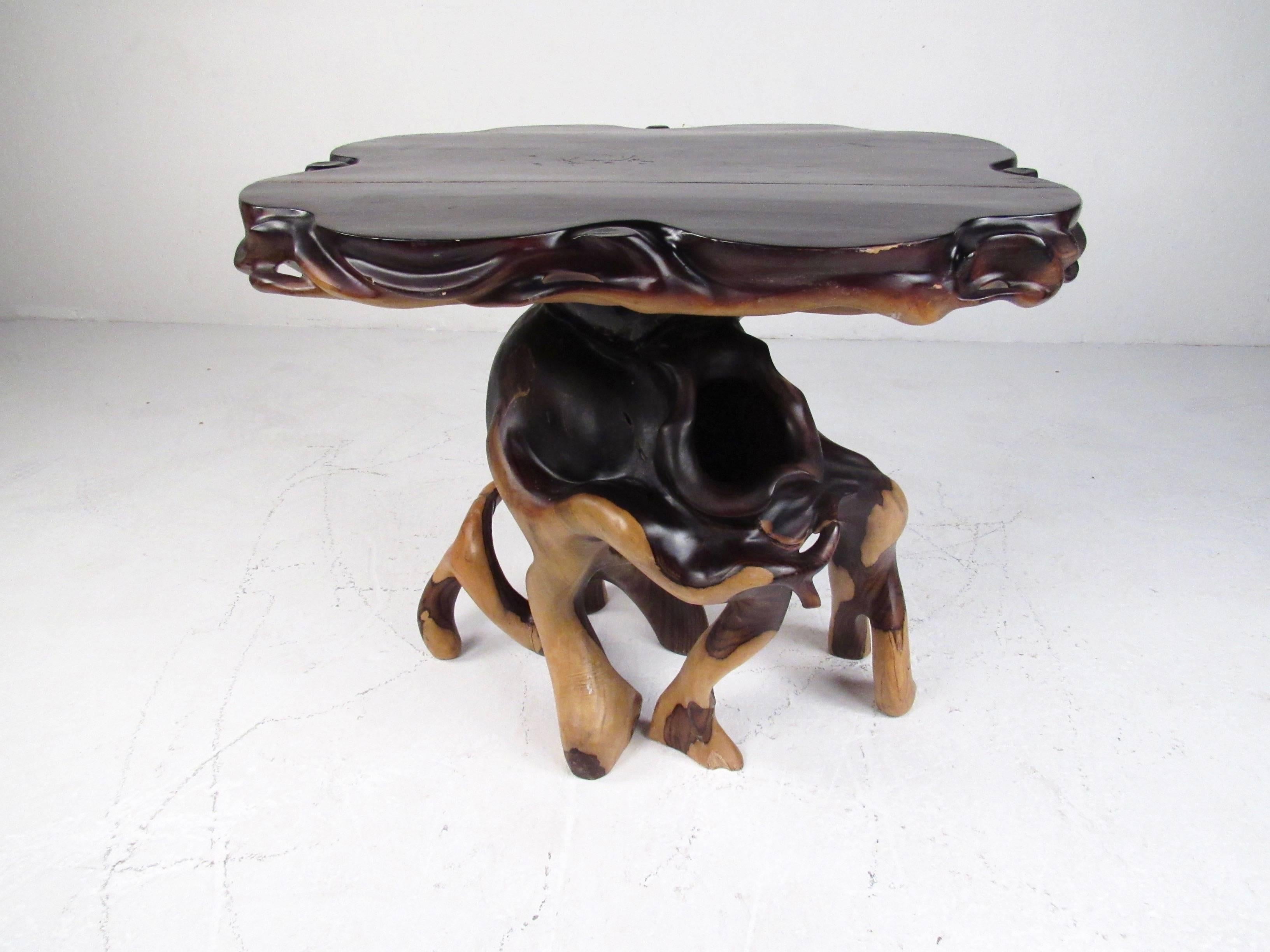rustic game table and chairs