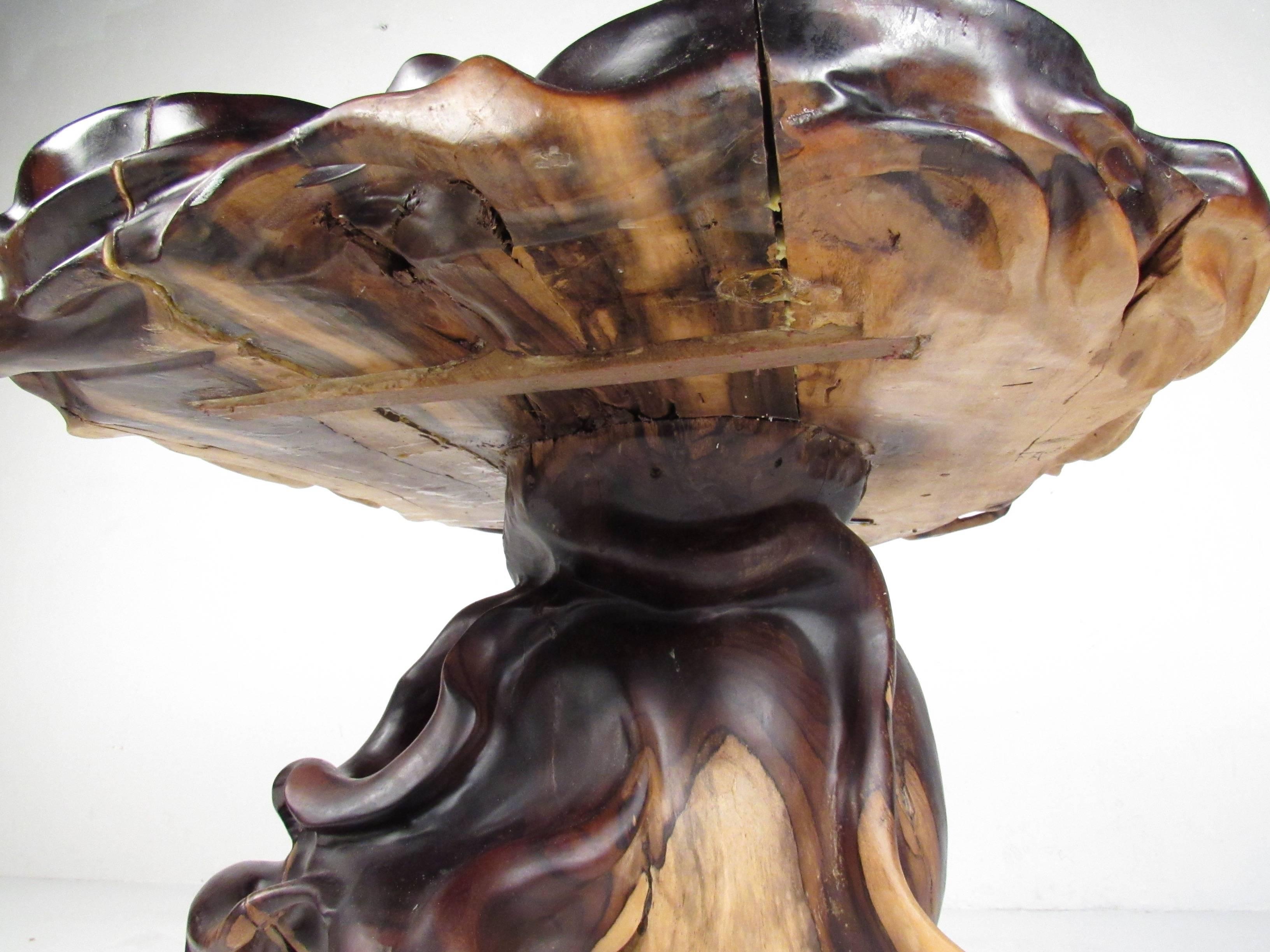 Stylish Rustic Live Edge Game Table with Chairs 1