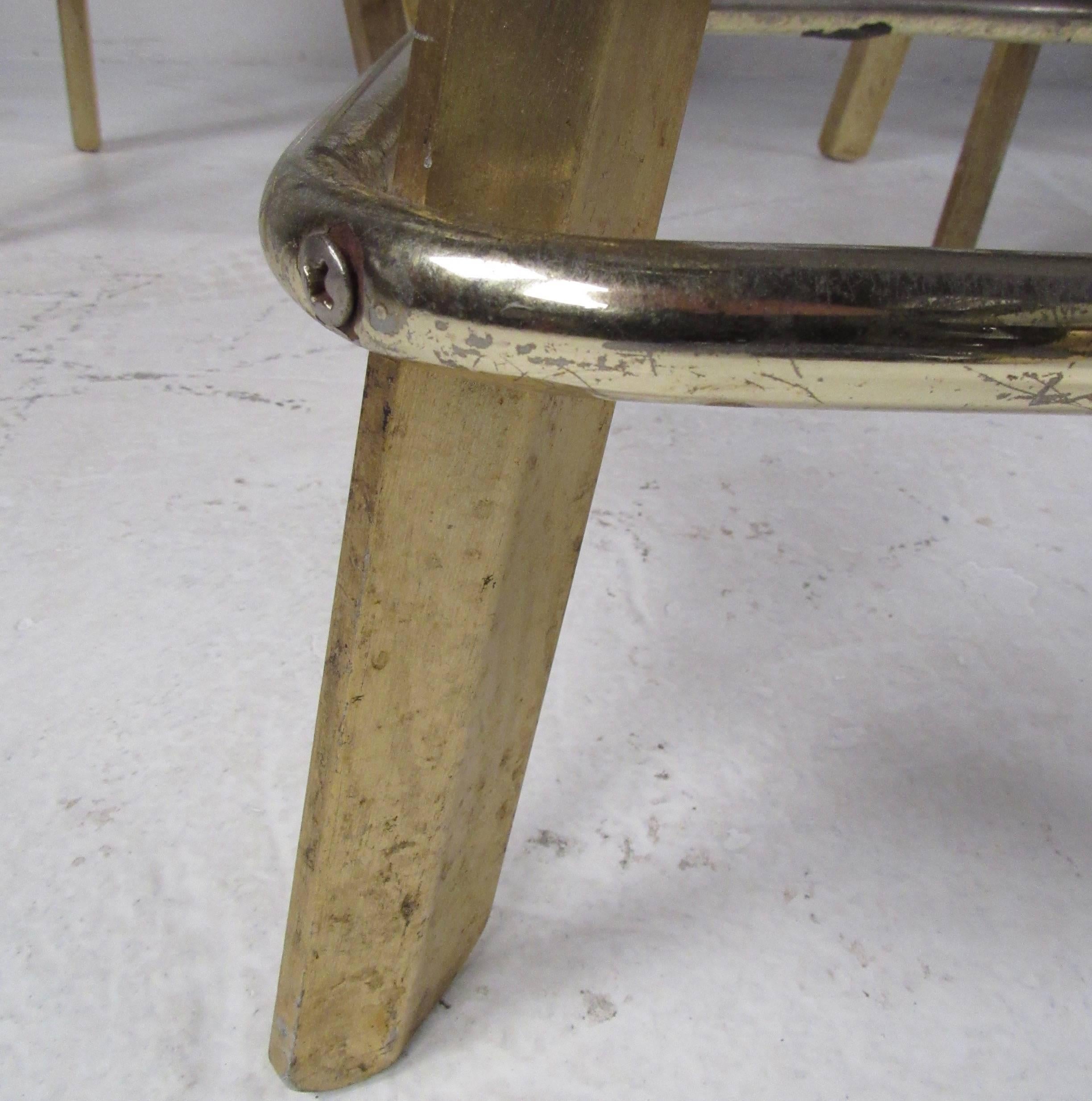 Metal Set of Six Modern Swivel Stools for Trump Plaza