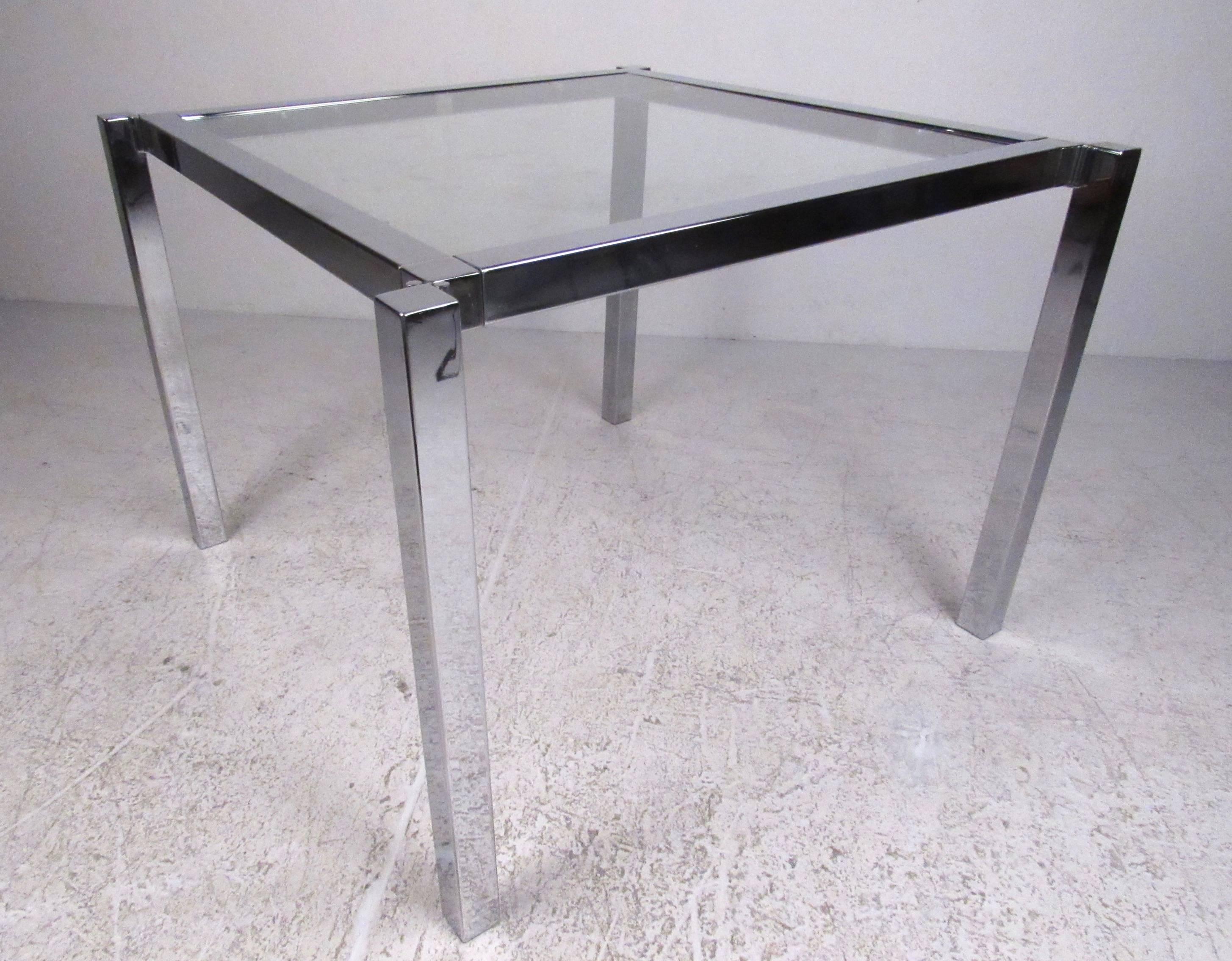 Mid-Century Modern Set de dinette vintage et moderne en chrome en vente