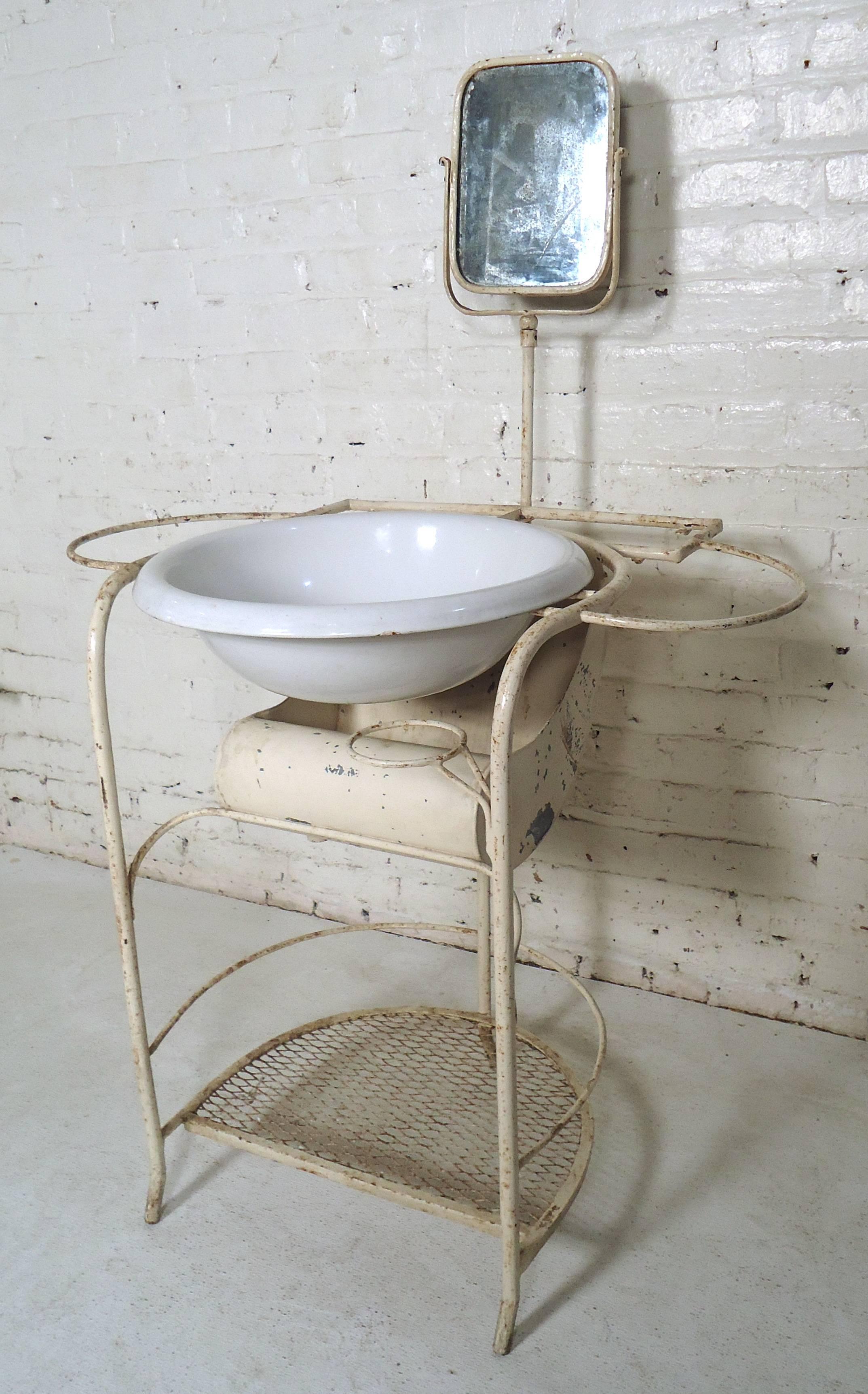 vintage metal washstand