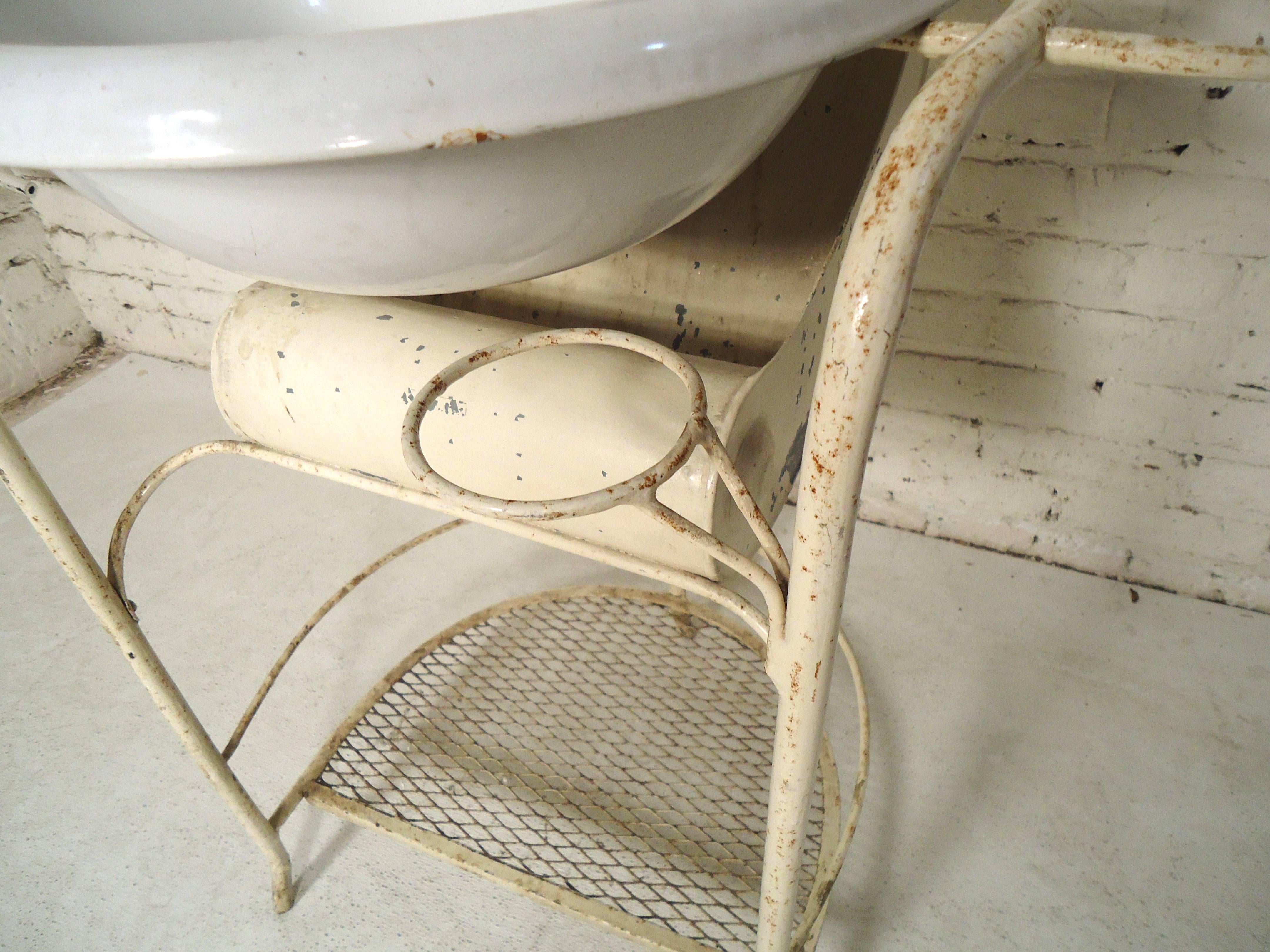 Vintage Industrial Victorian Wash Stand 3