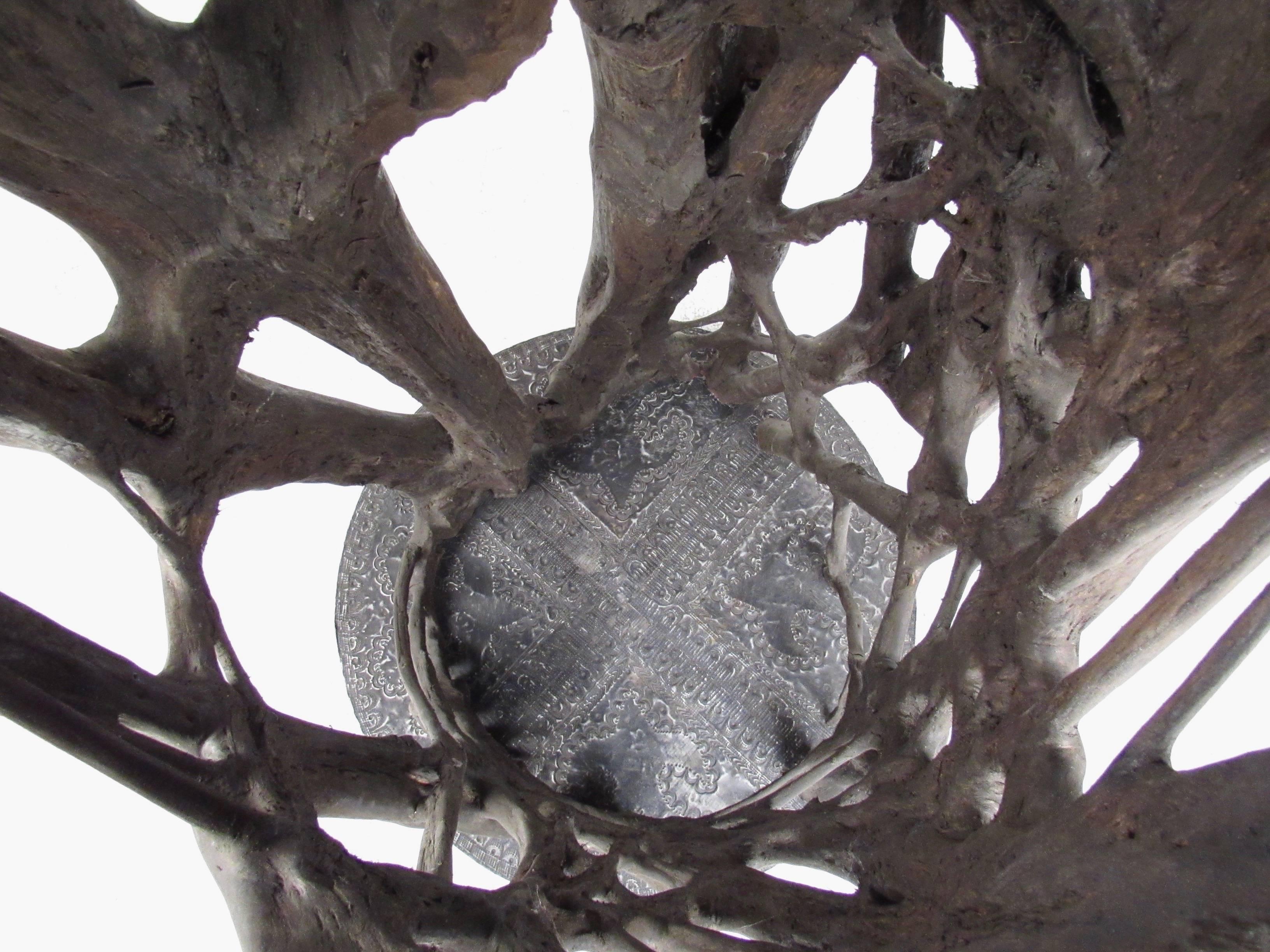 Unique Tribal Style Hand-Carved Tree Trunk Sculpture 4