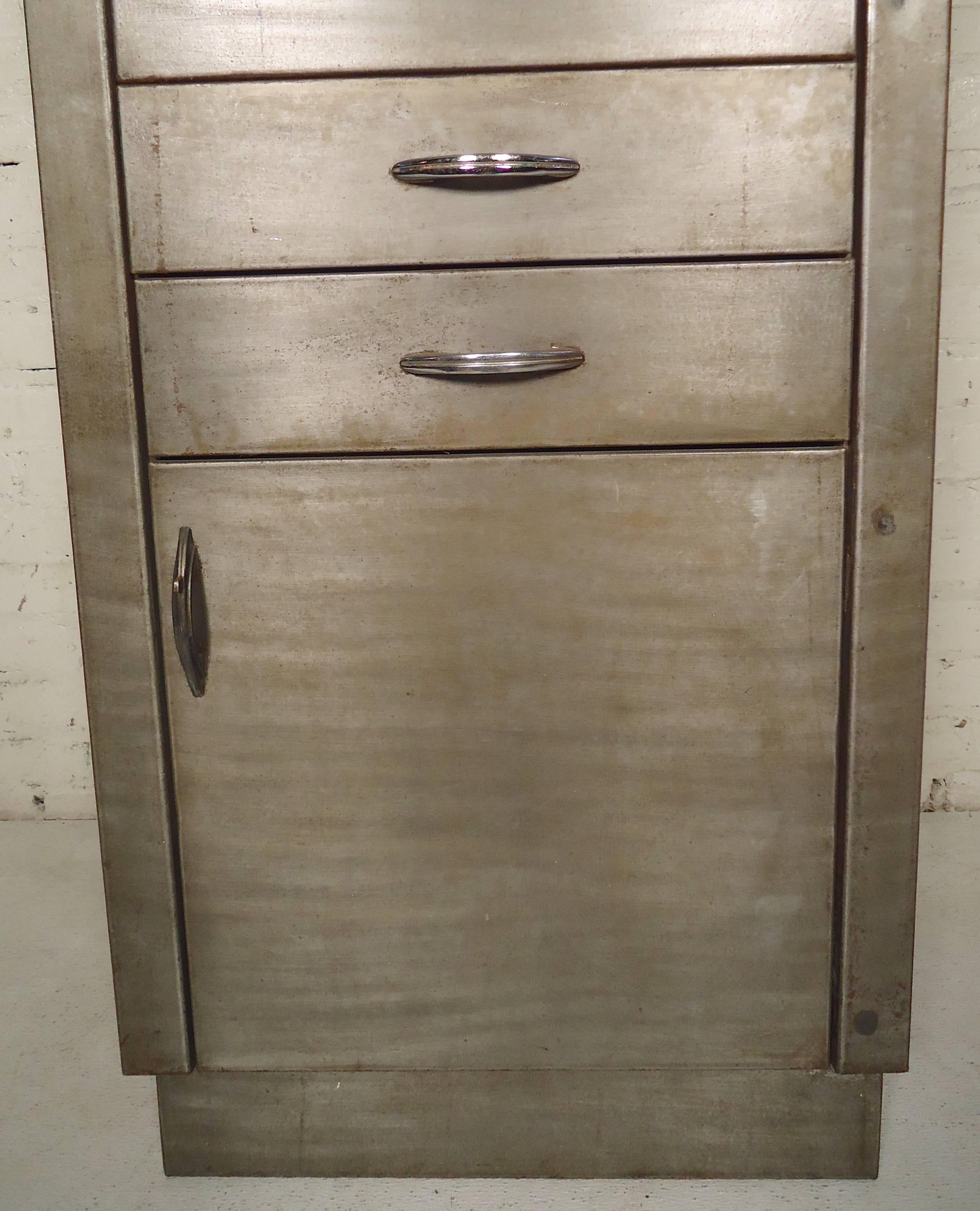 Industrial Hospital Cabinet Restored In Distressed Condition In Brooklyn, NY