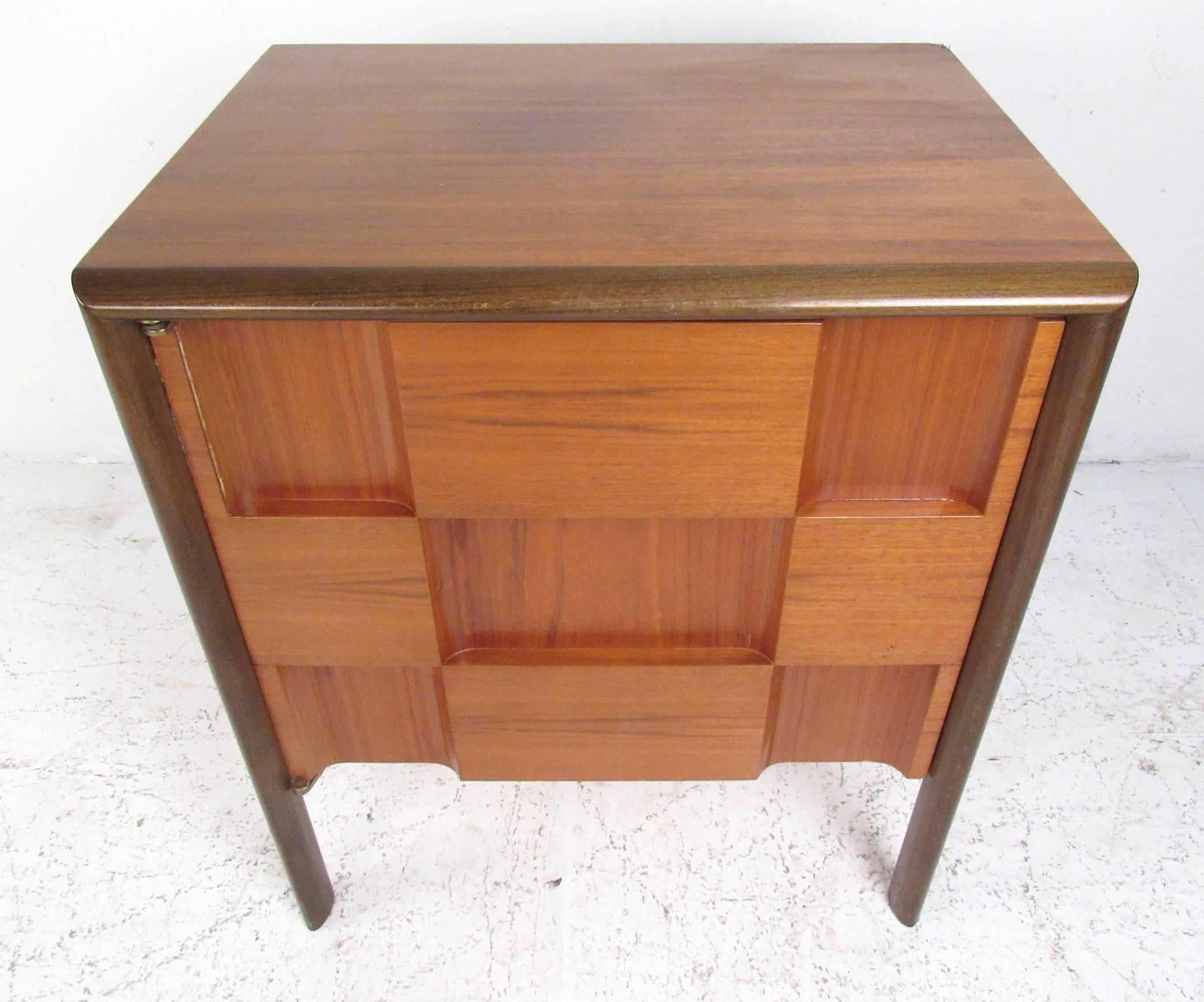 Swedish Edmond Spence Nightstand With Checkerboard Front For Sale