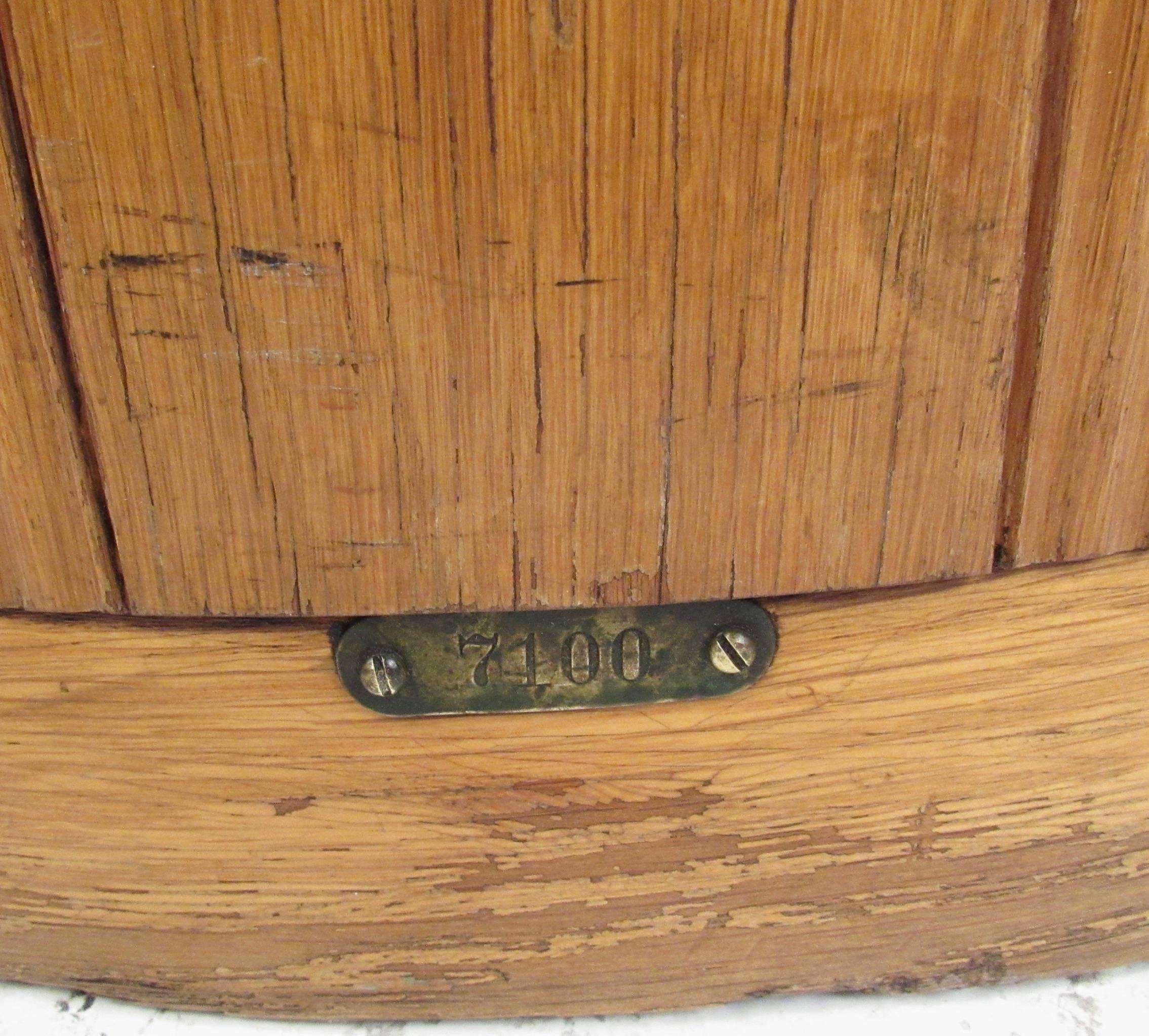 Late 20th Century Vintage Oak Barrel Back Club Chair
