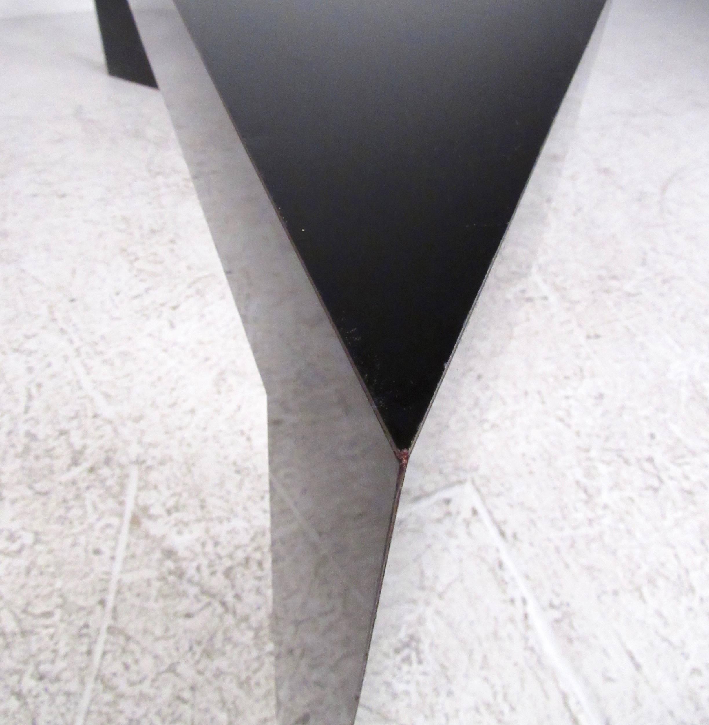 Modern Black Sculptural Console Table 1