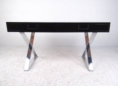 Vintage-Schreibtisch mit Chromsockel für John Stuart Inc