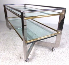 Brass and Chrome Service Cart