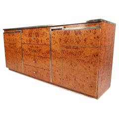Aparador vintage de madera de burl según Romeo Rega