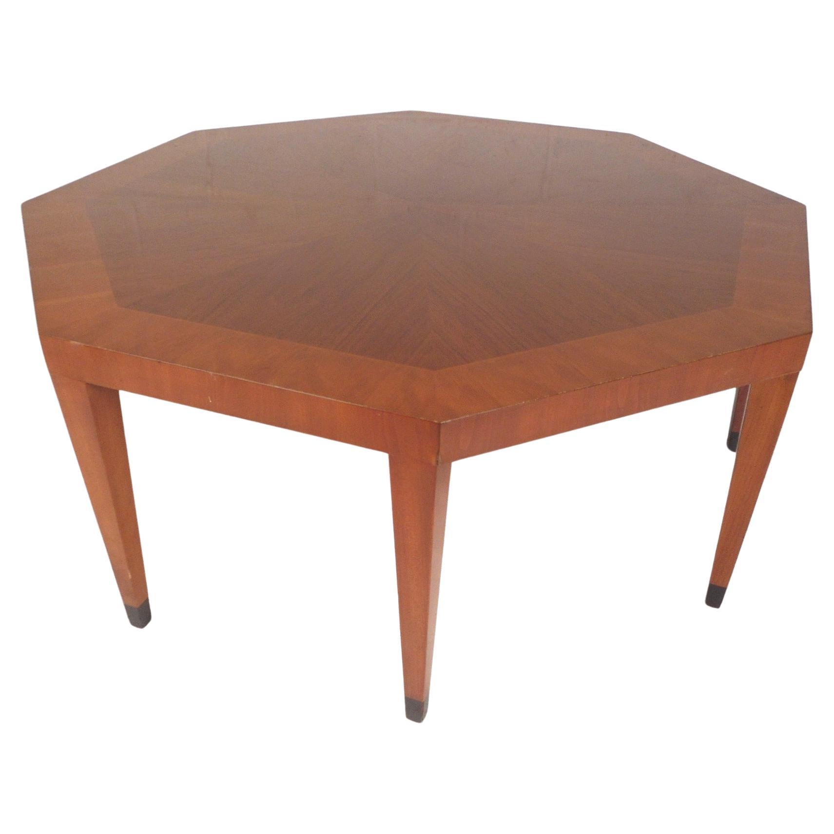 Vintage Modern Octagonal Coffee Table by Baker Furniture For Sale