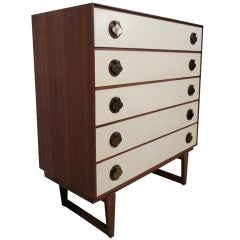 Retro Spade Handle Highboy Dresser And Nightstand