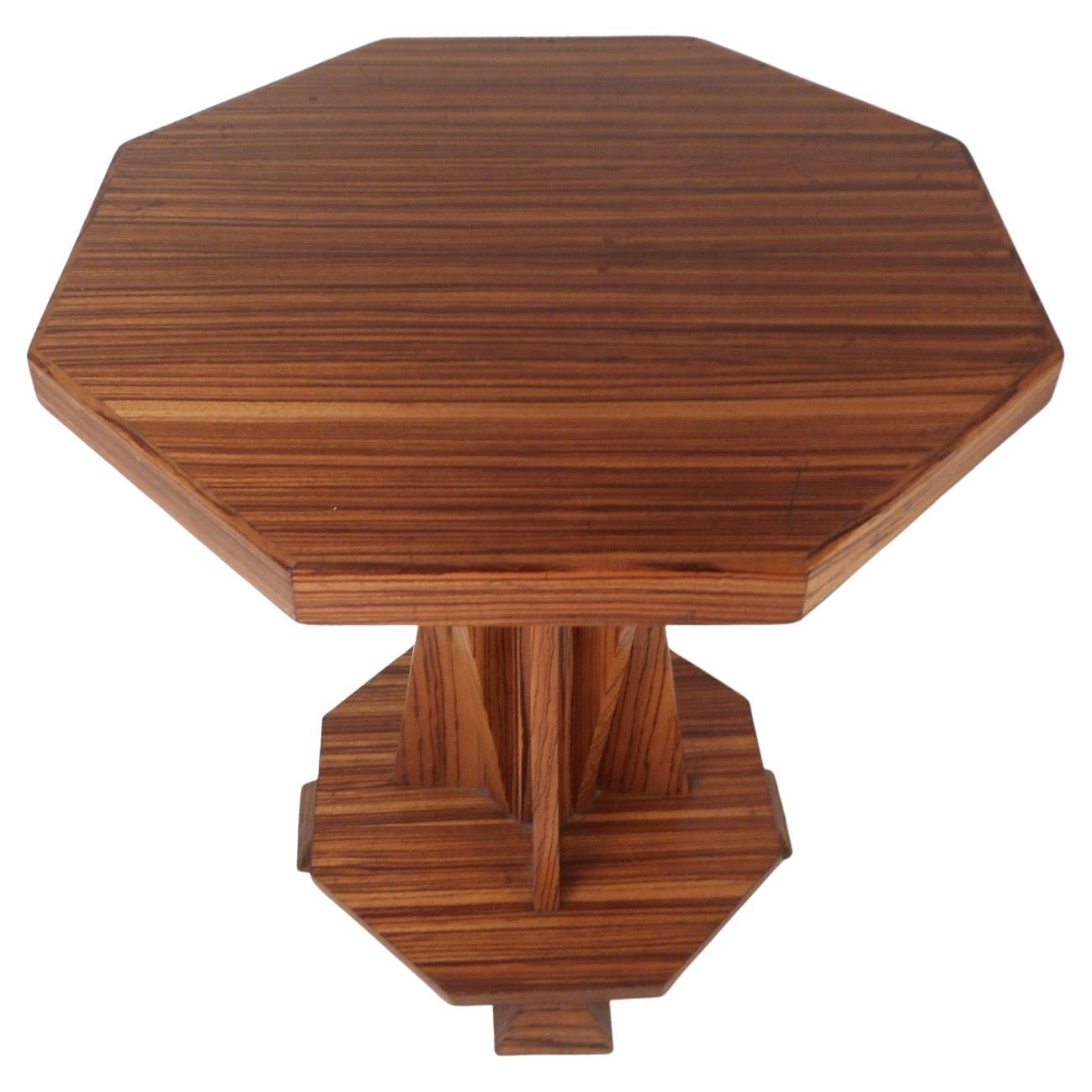 Beautiful Contemporary Modern Custom-Made Octagonal End Table For Sale
