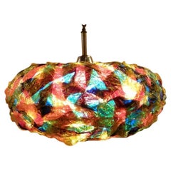 Vintage Colorful Lucite Strip Pendant Lamp