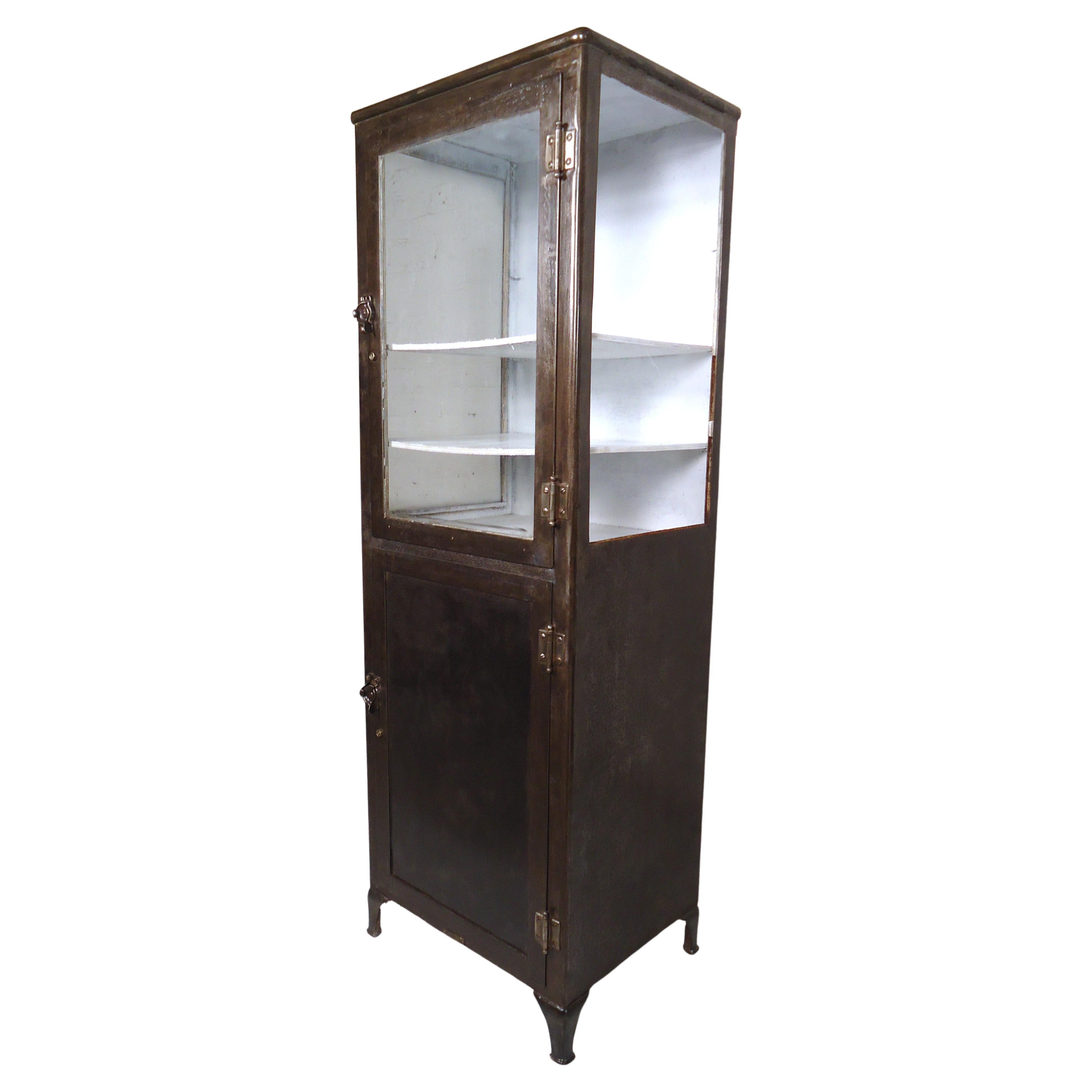 Restored Vintage Industrial Medical Cabinet