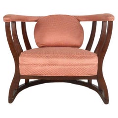 Chaise d'appoint vintage et moderne en noyer