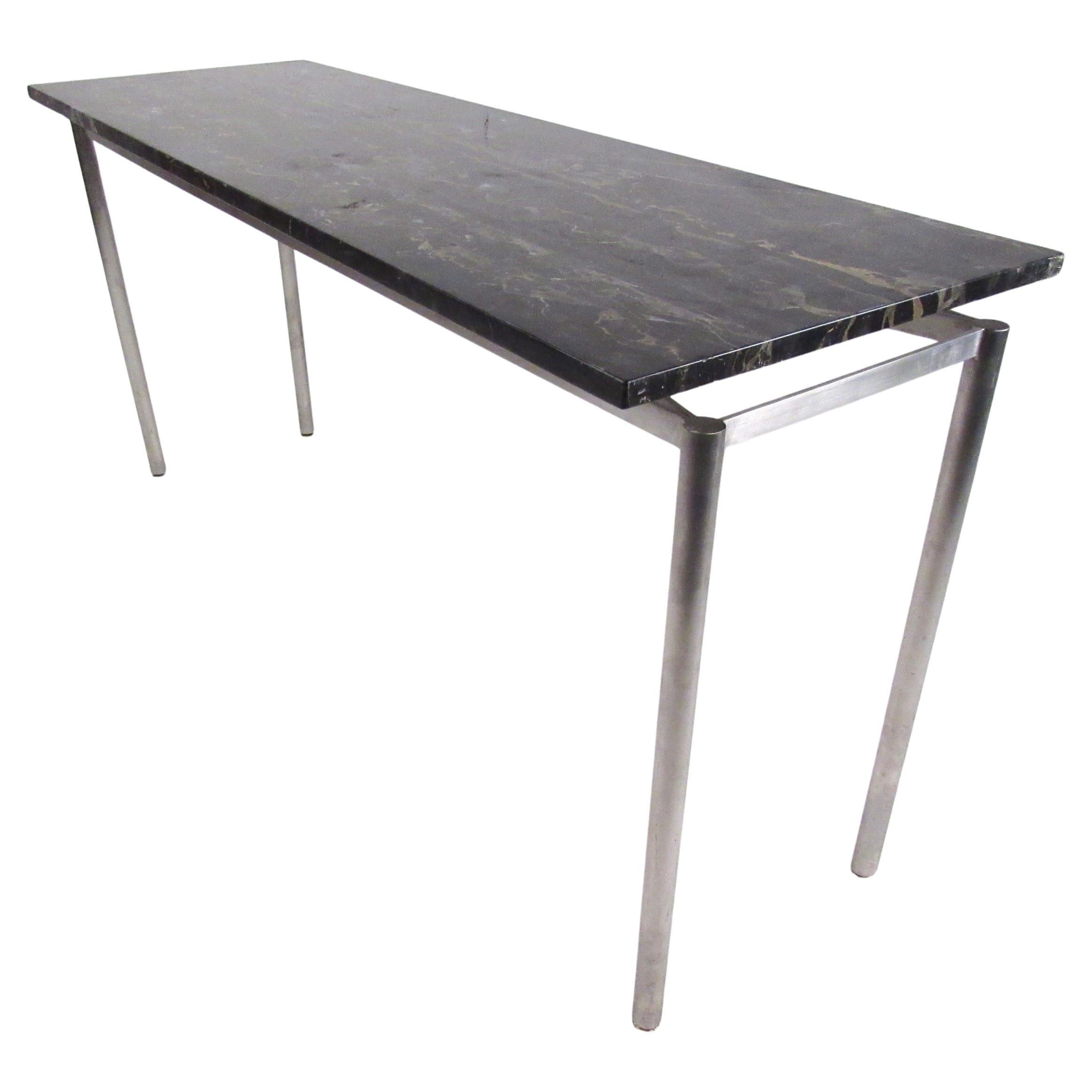 Stylish Modern Console Table with Marble Top