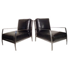 Oversized Metal Deco Style Chairs