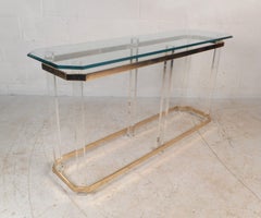 Lucite Console Table by Charles Hollis Jones