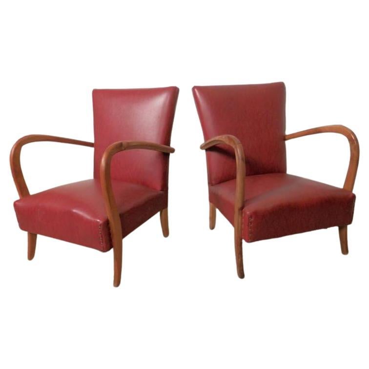 Thonet Style Italian Armchairs For Sale