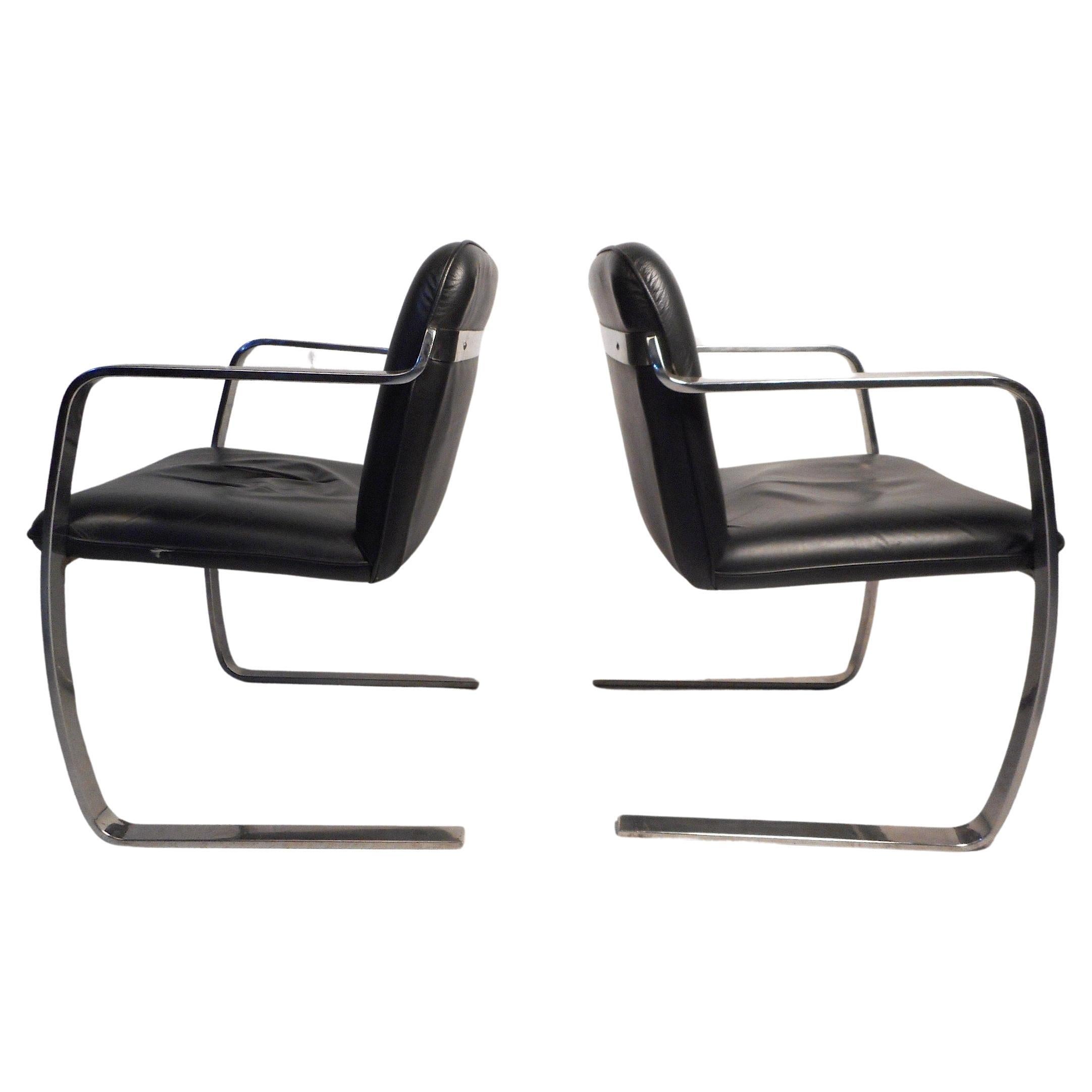 Pair of Midcentury Cantilever Brno Style Chairs by Cumberland Furniture For Sale