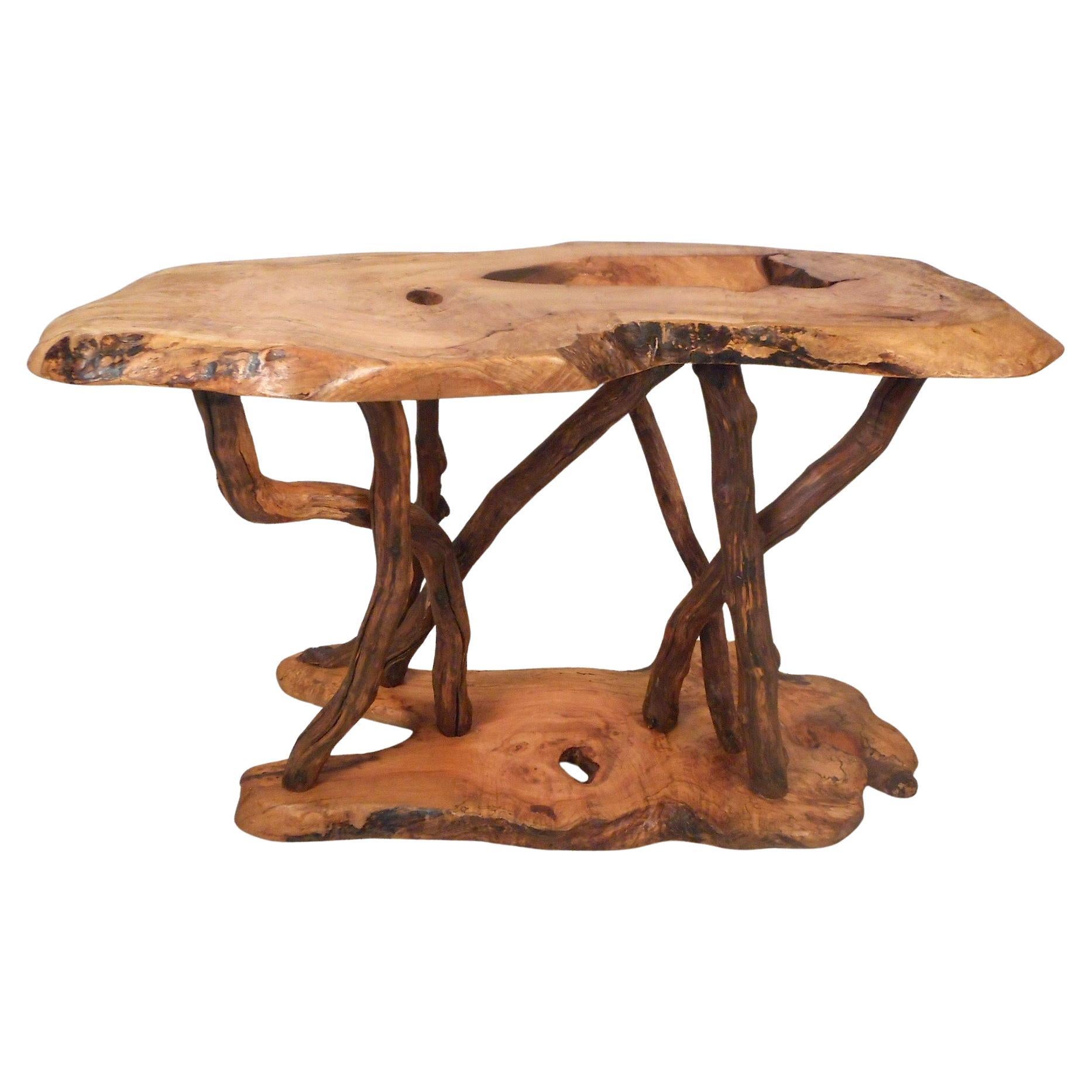 Studio Made Live-Edge Console Table For Sale