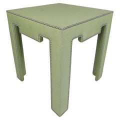 Retro Dorothy Draper Style Upholstered Side Table