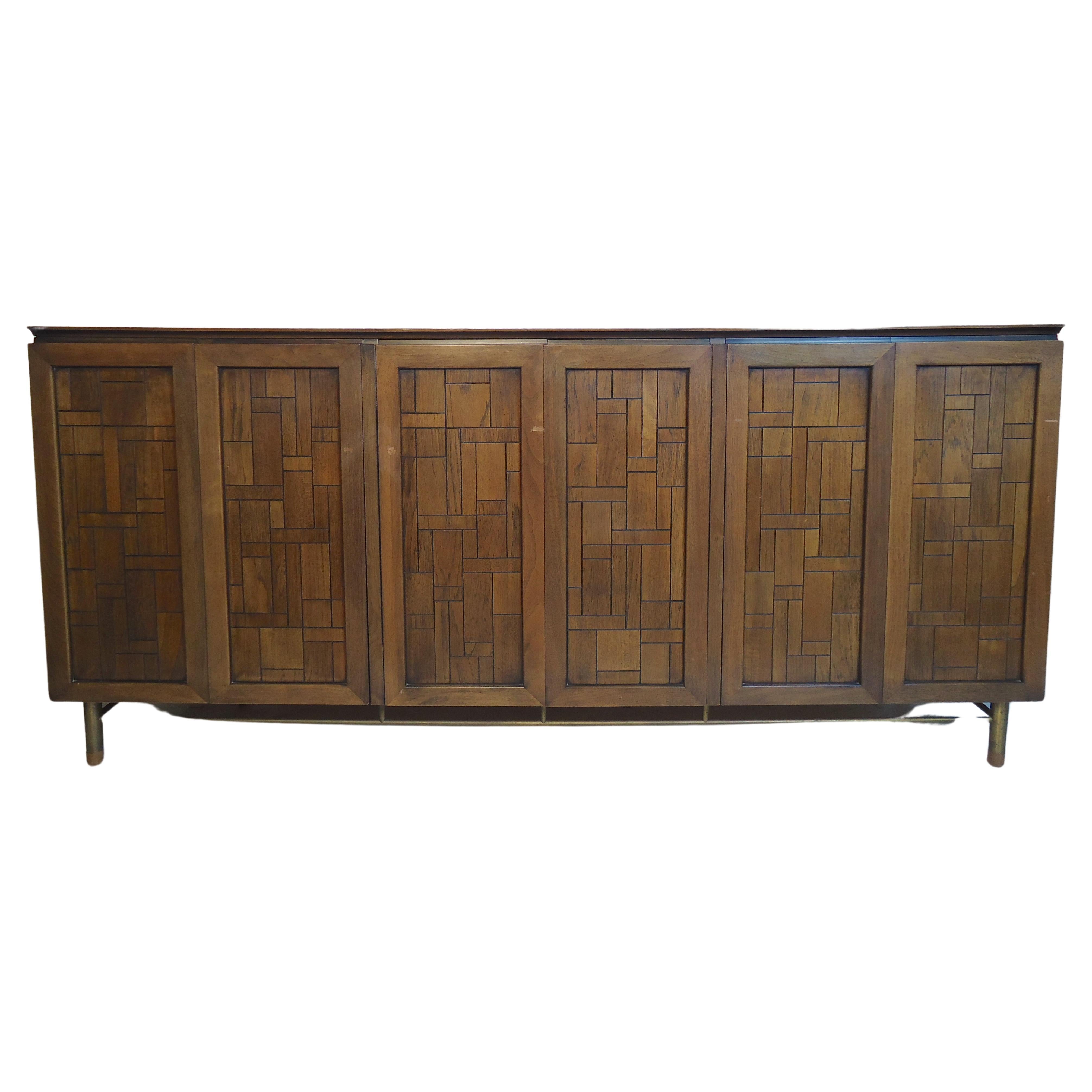 Bert England designed Marble Top Credenza For Sale