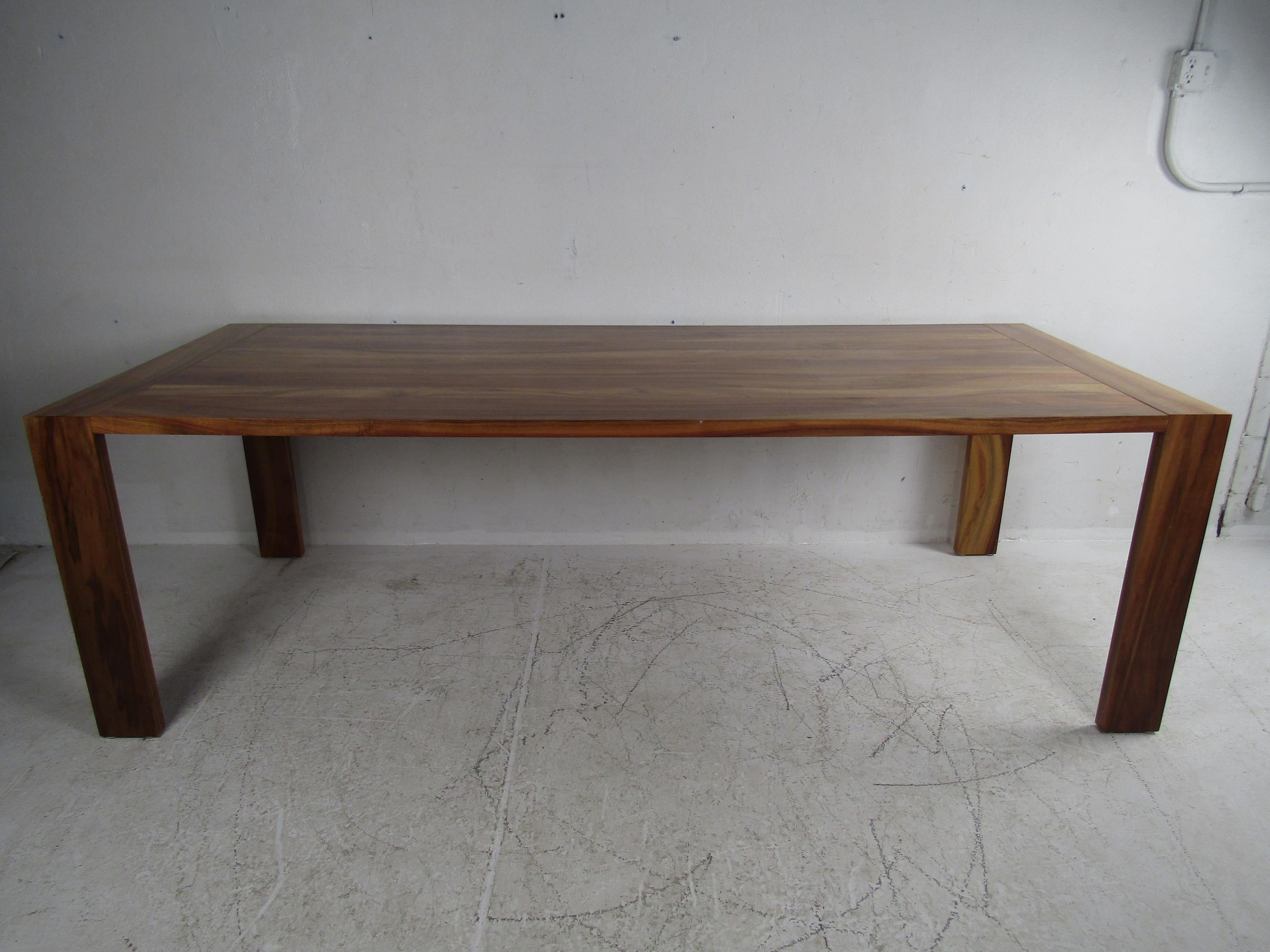 large walnut dining table