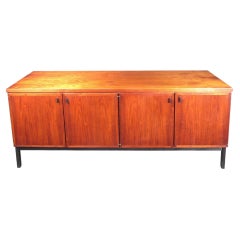 Mid-Century Long Walnut Credenza by Founders