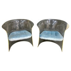 Paar Lucite-Sessel aus der Mitte des Jahrhunderts