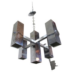 Geometric Chrome Chandelier