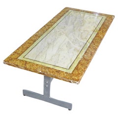 colourful coffee tables Colorful Italian Coffee Table in Marble and Chrome