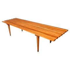 Mid-Century Modern Slat Bench