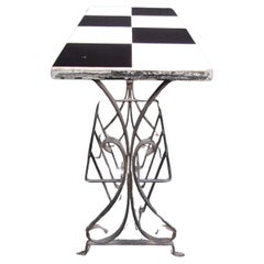 Mid-Century Modern Iron Side Table