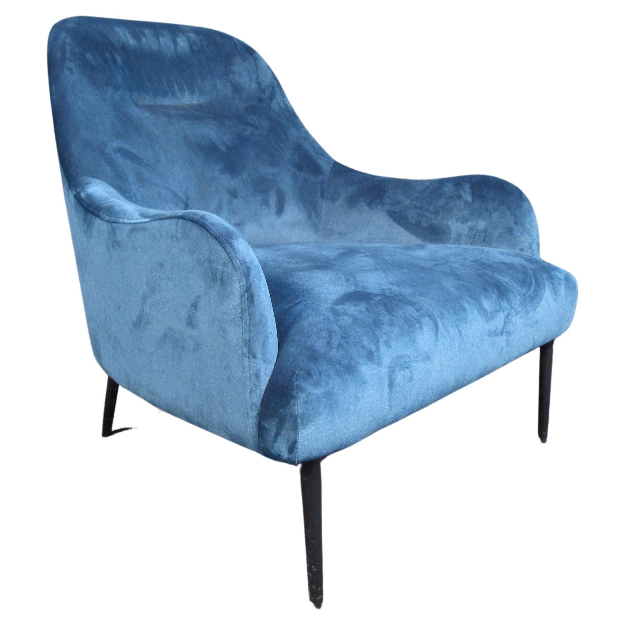 Modern Blue Lounge Chair For Sale