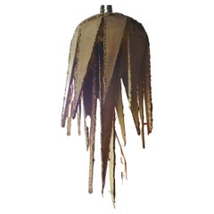 Signed Brutalist Paul Evans Style Chandelier